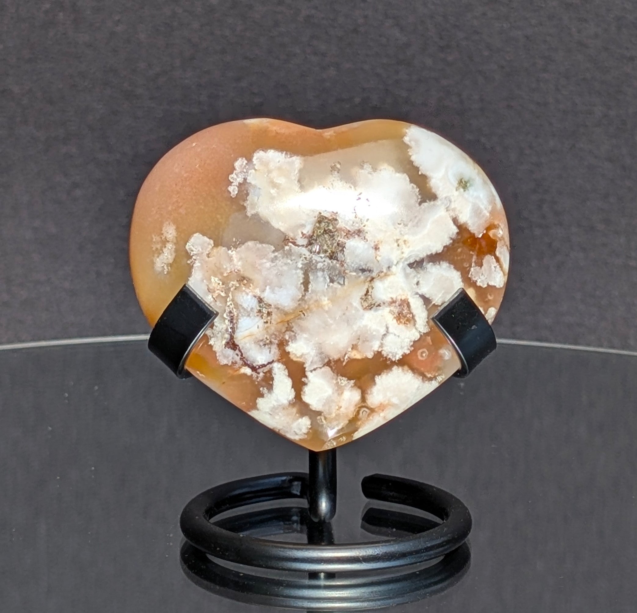 Flower Agate Heart J