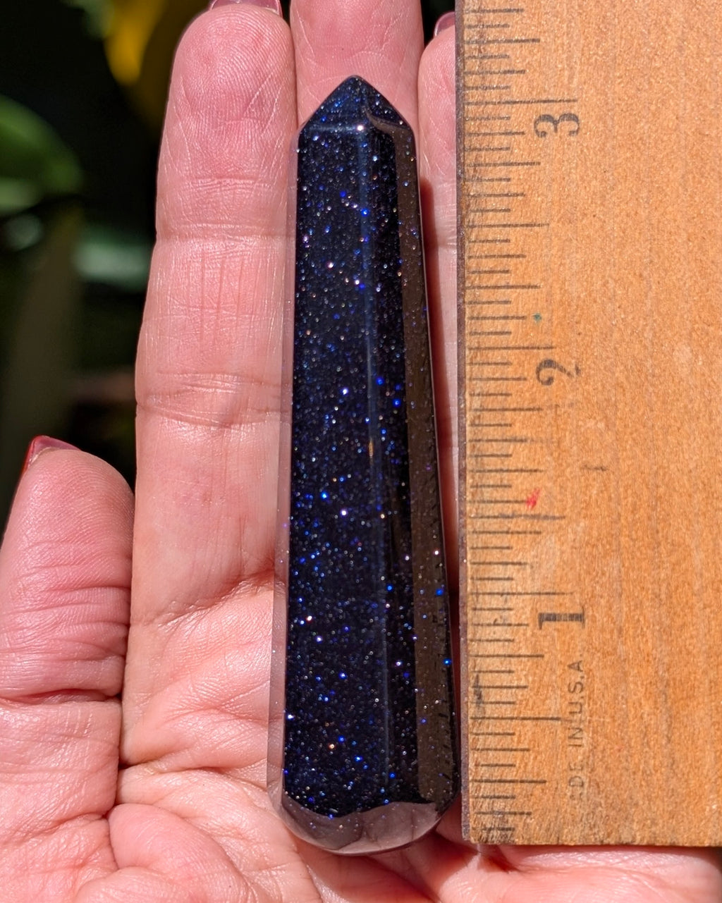 Blue Goldstone Massage Wand