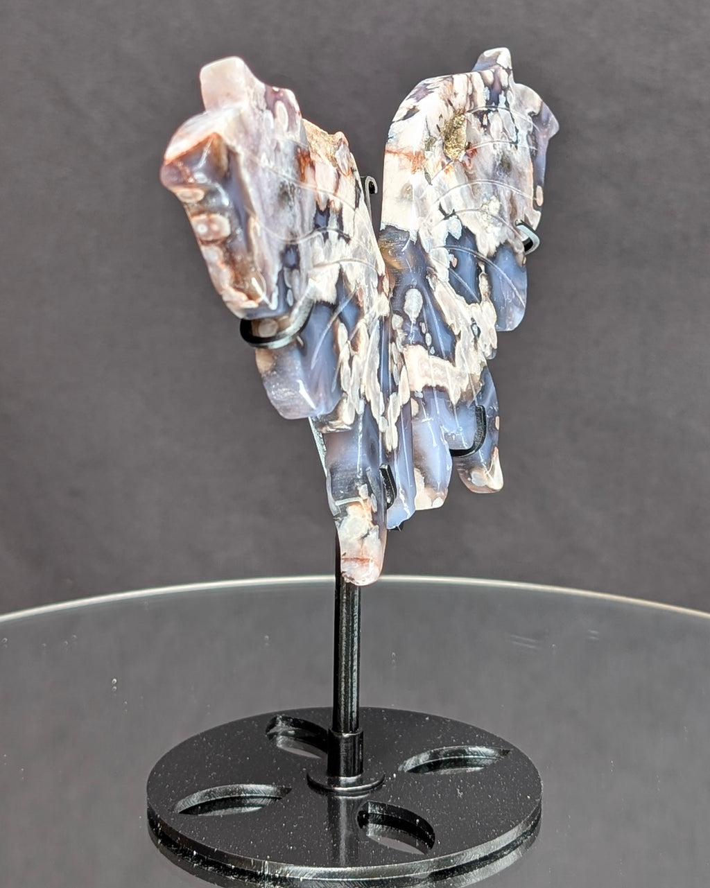 Blue Flower Agate Butterfly Z