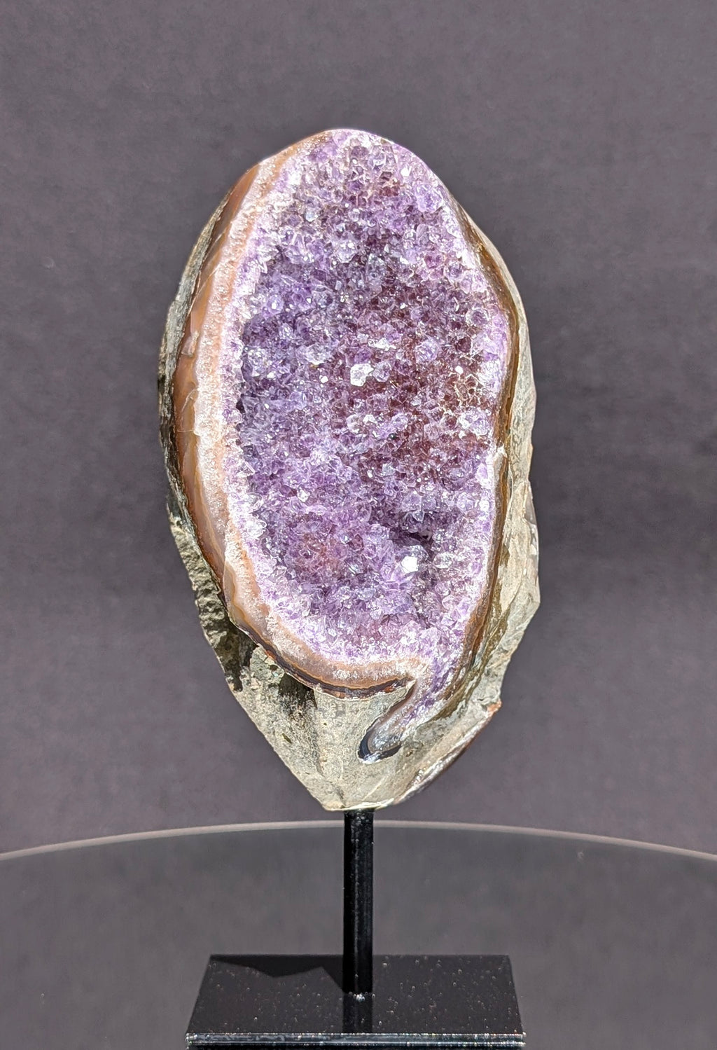 Amethyst Druzy Cluster on stand A
