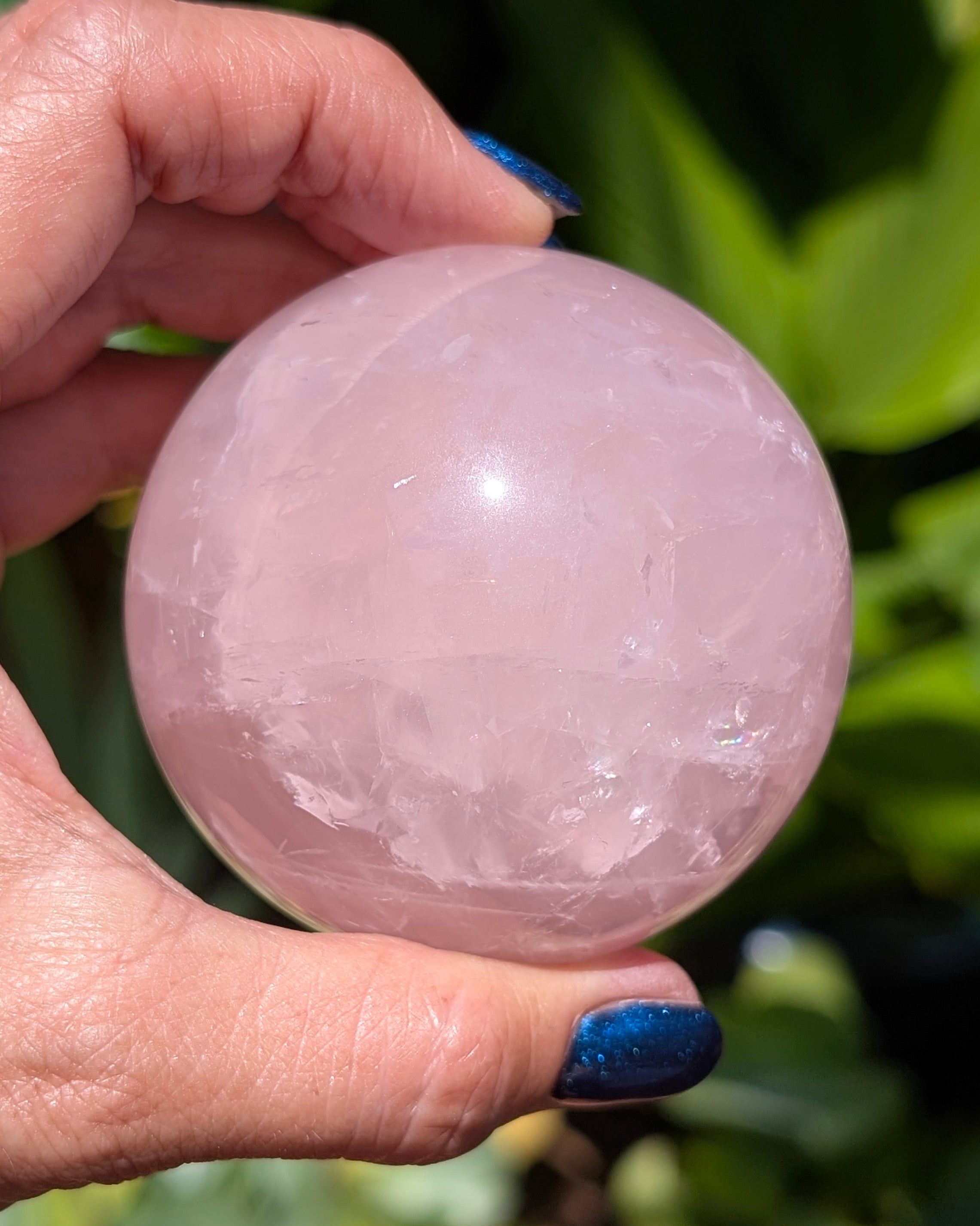 Rose Quartz Sphere - Opt. K