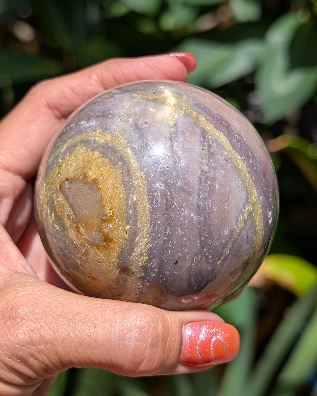 Sea Jasper Sphere - Opt. N