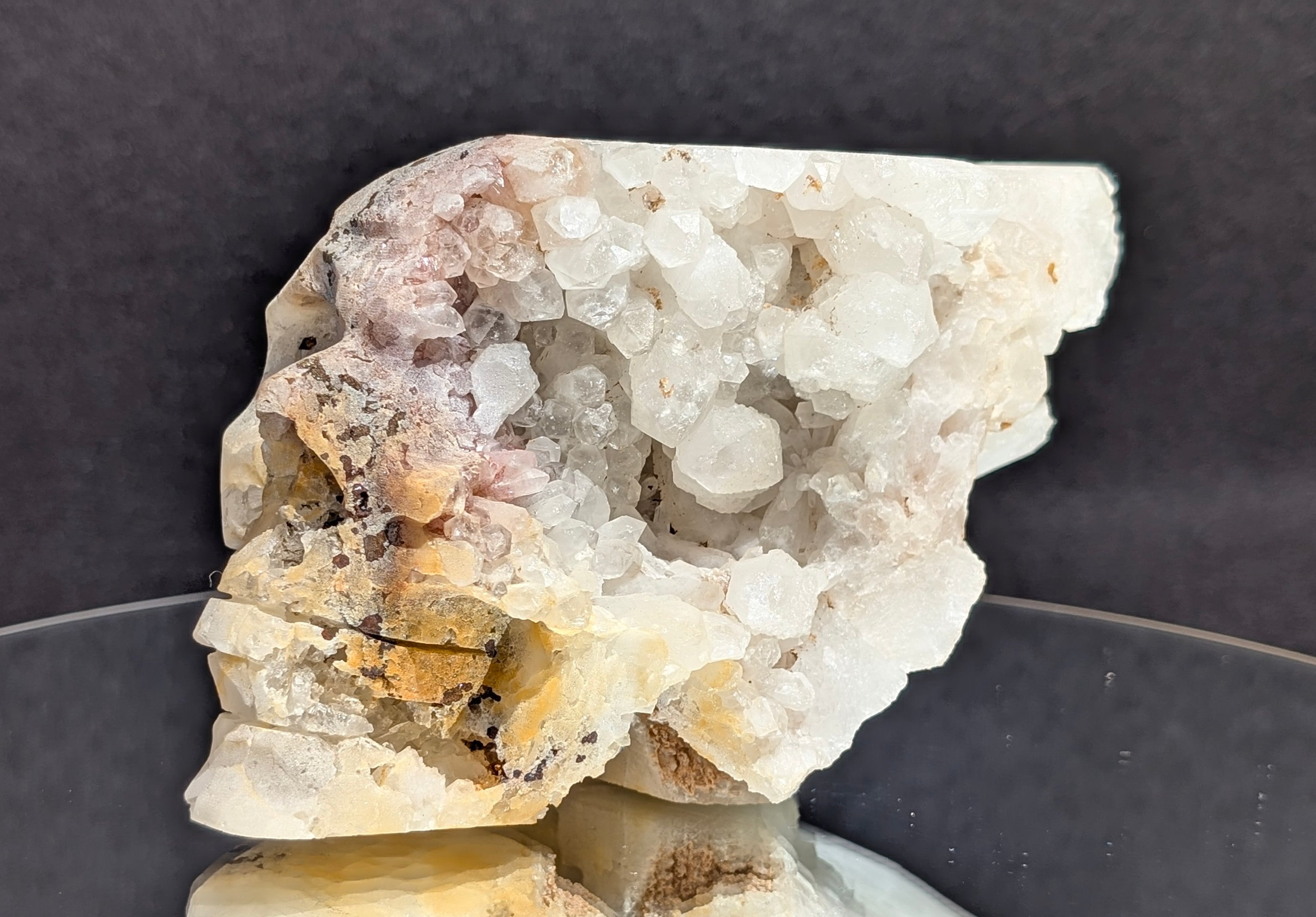 Quartz Skull with Feather Headdress A