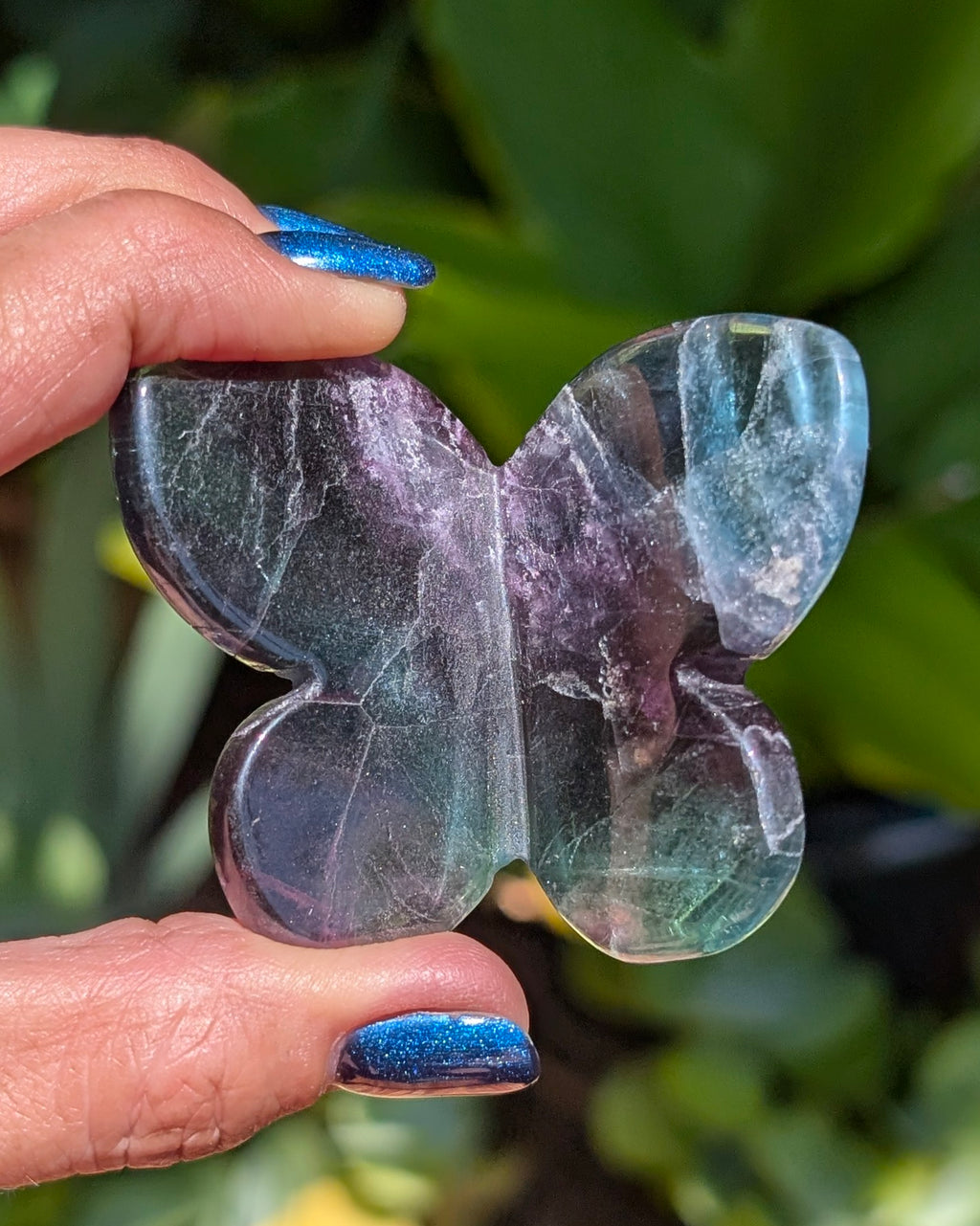 Rainbow Fluorite 3D Butterfly - Opt. Z