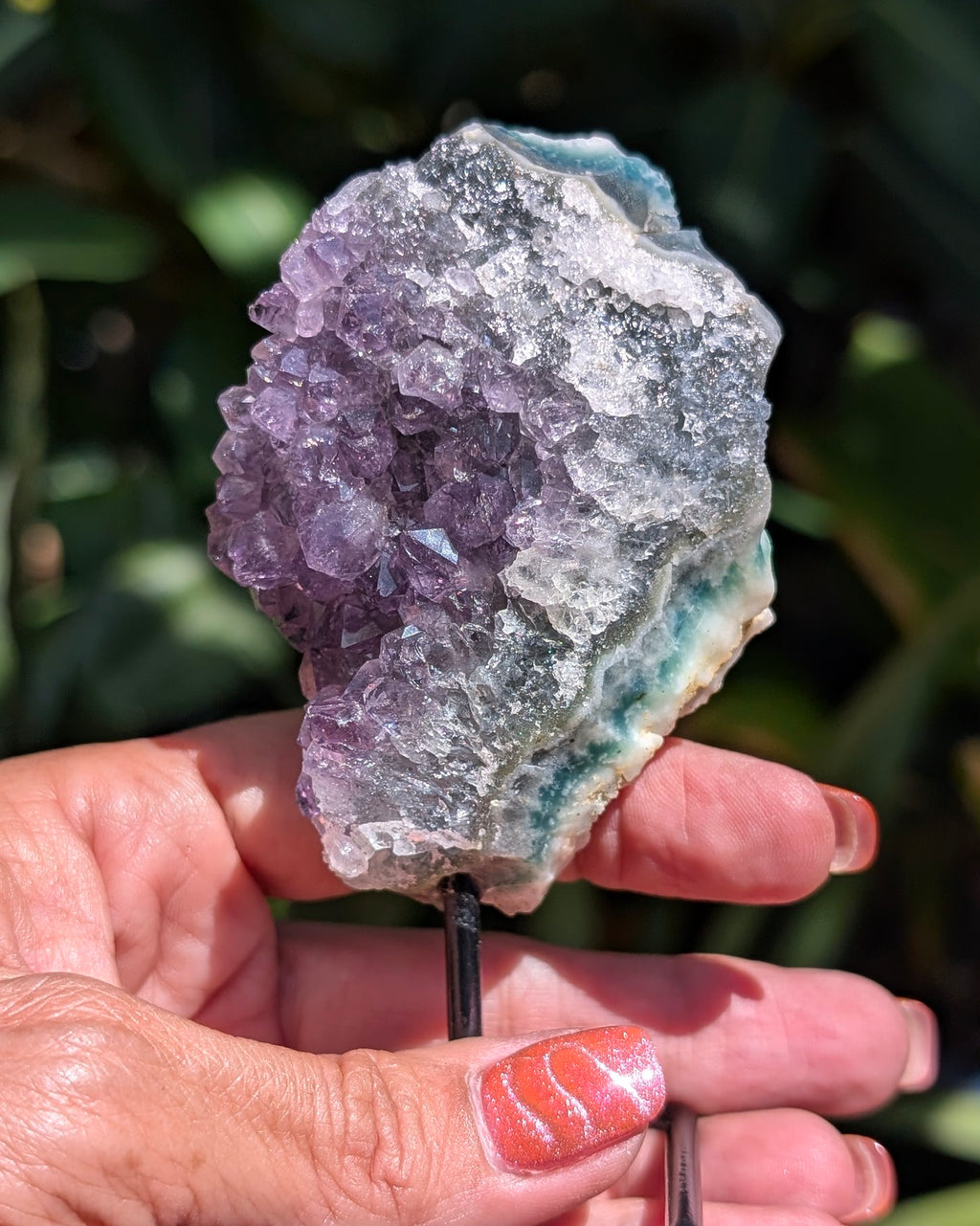 Druzy Amethyst on Metal Stand - Opt. E