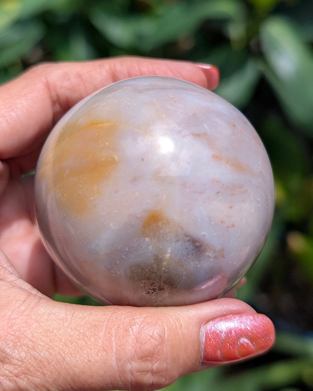 Sea Jasper Sphere - Opt. R