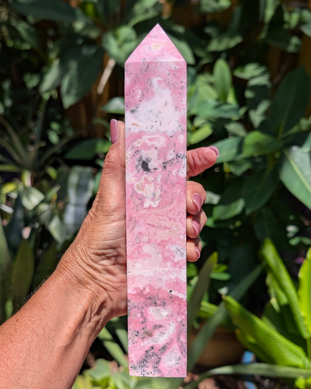 Large Rhodonite Tower