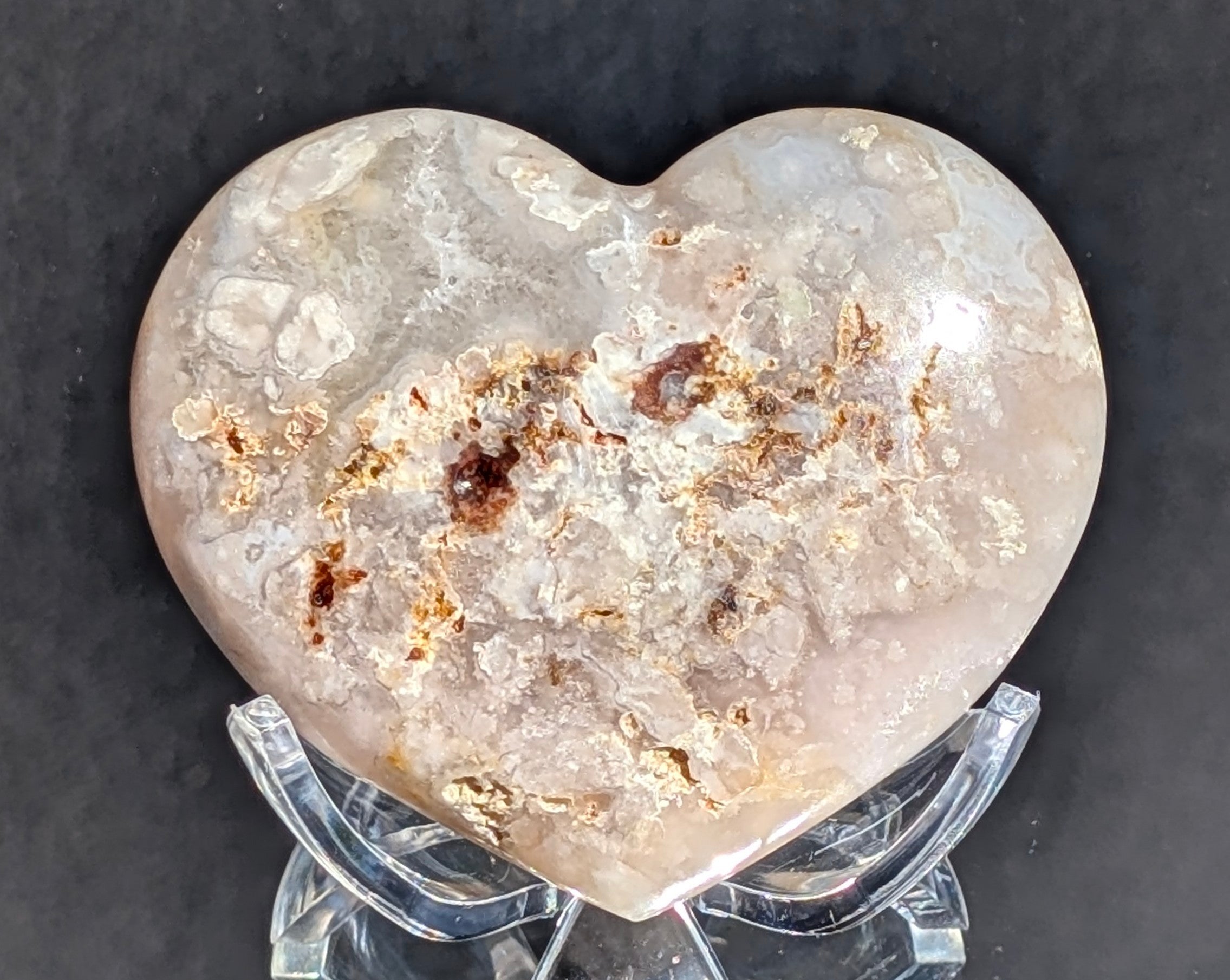 Flower Agate Heart G