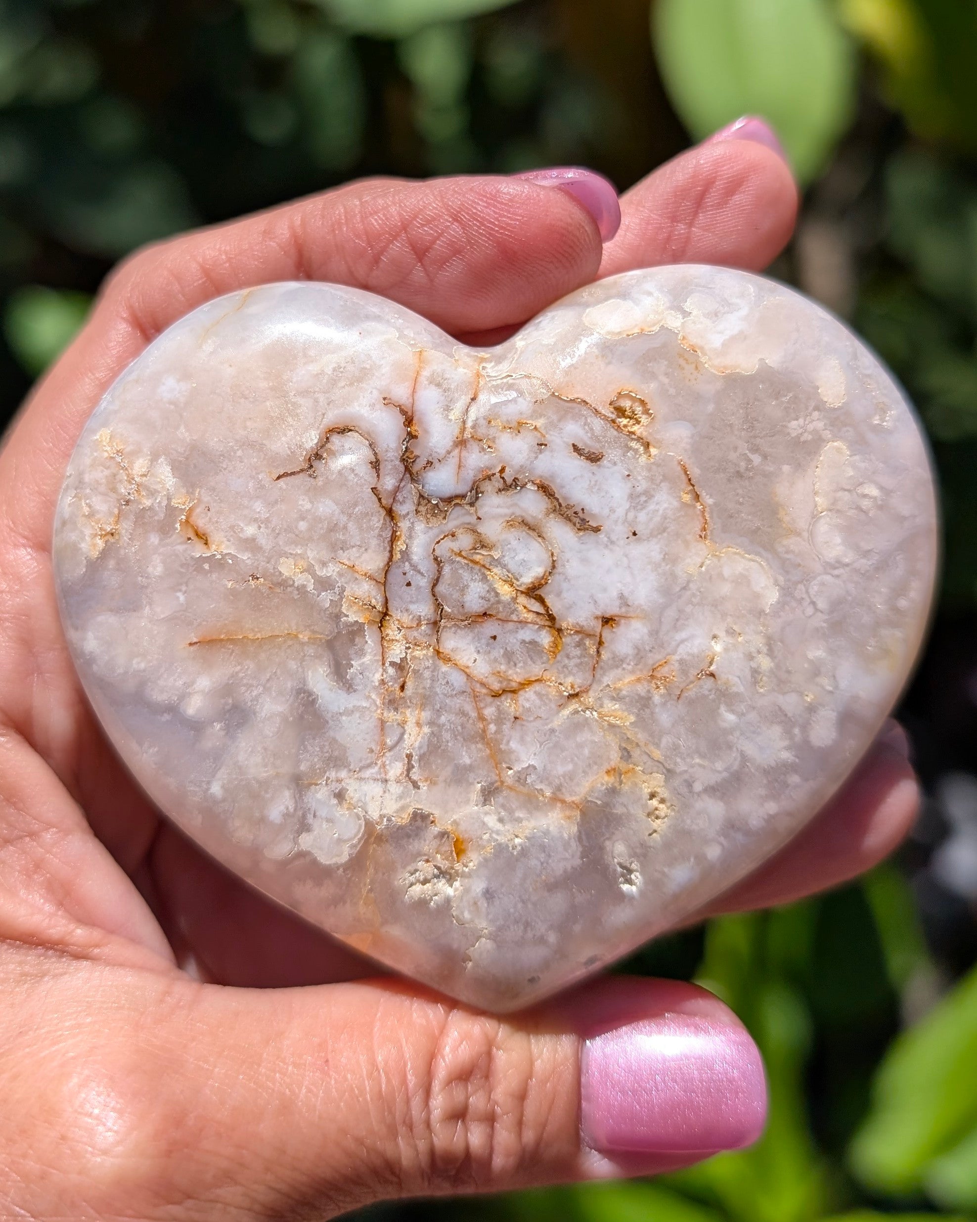 Flower Agate Heart G