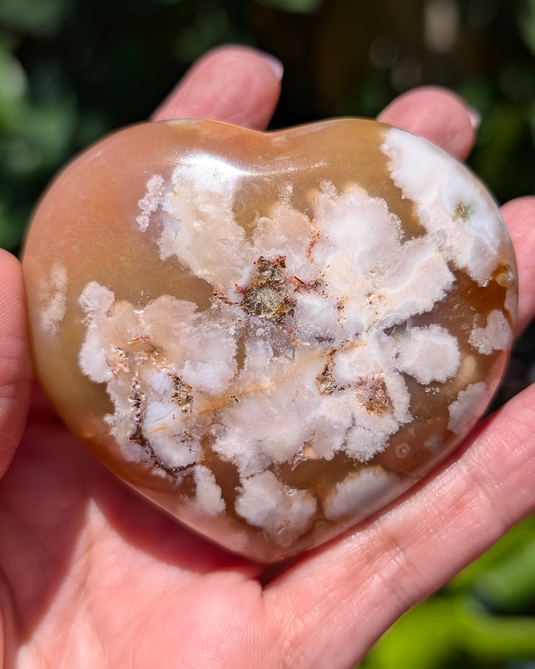 Flower Agate Heart J
