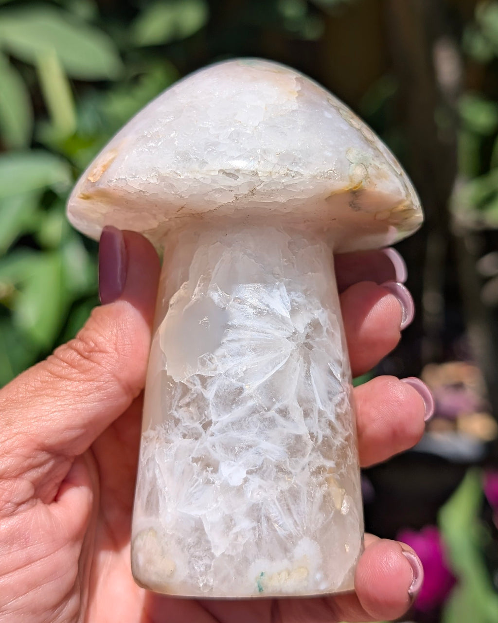 Flower Agate Mushroom E