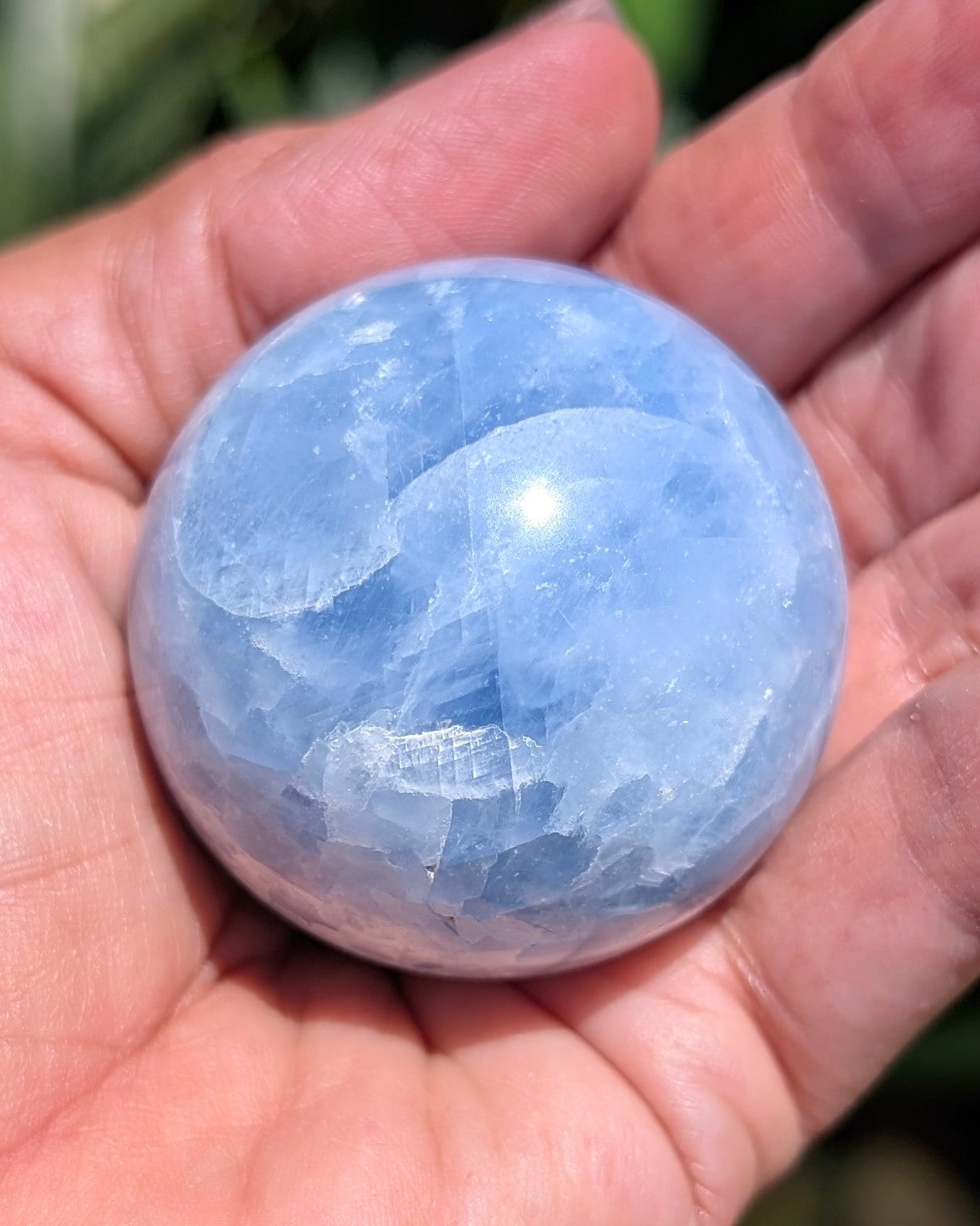Blue Calcite Sphere E