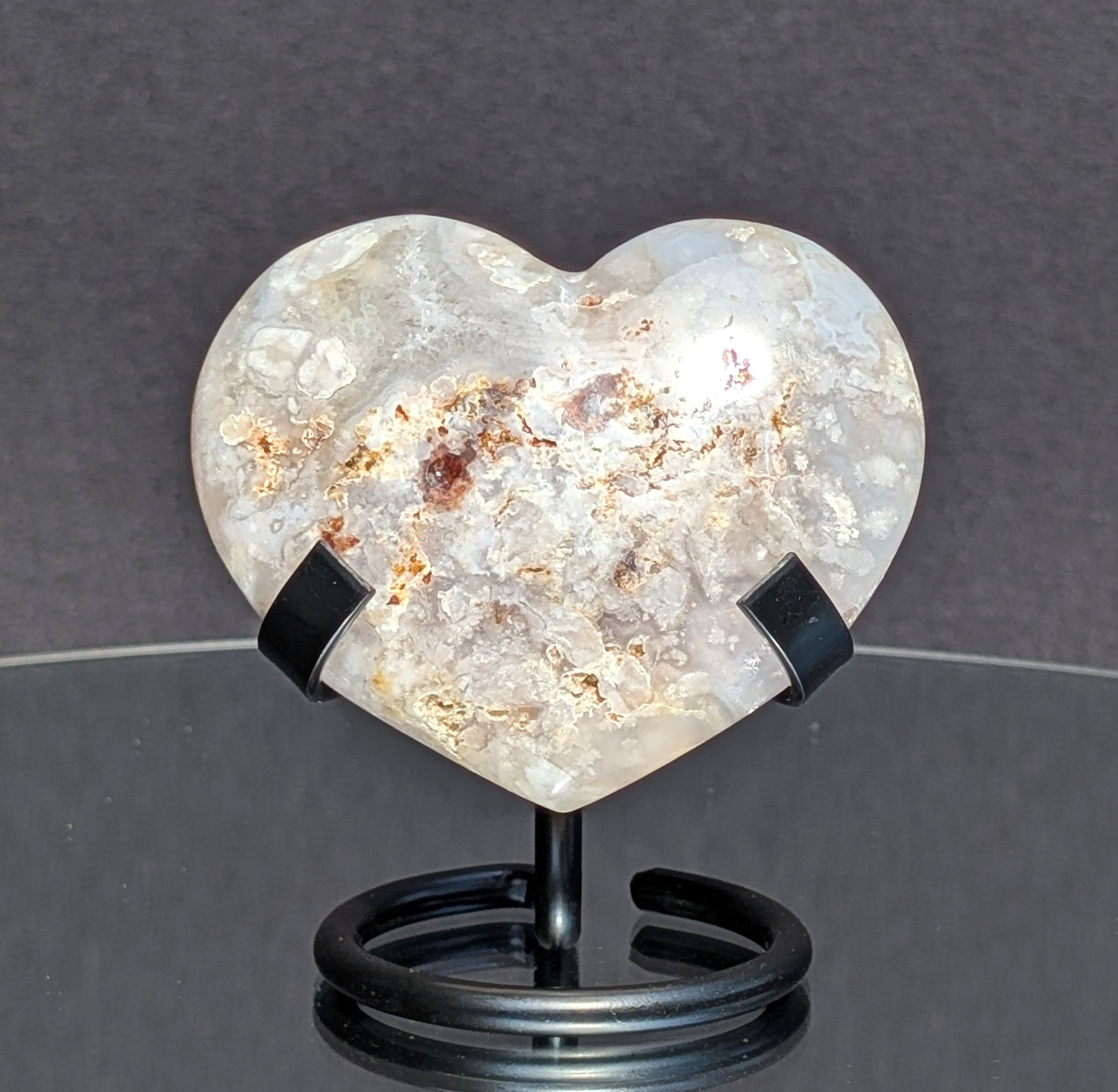 Flower Agate Heart G
