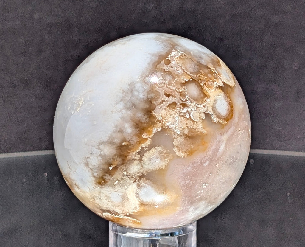 Flower Agate Sphere L