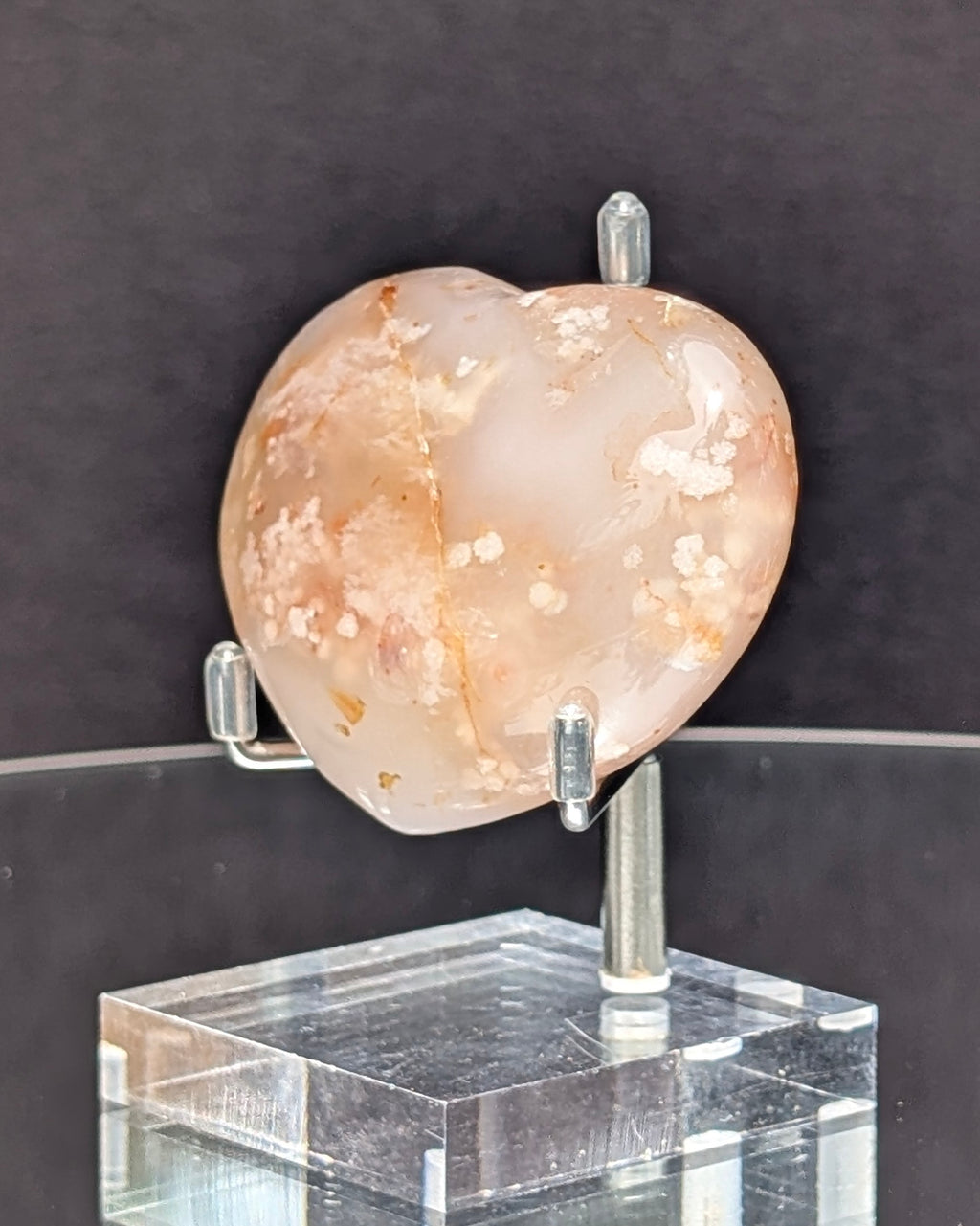 Flower Agate Heart I