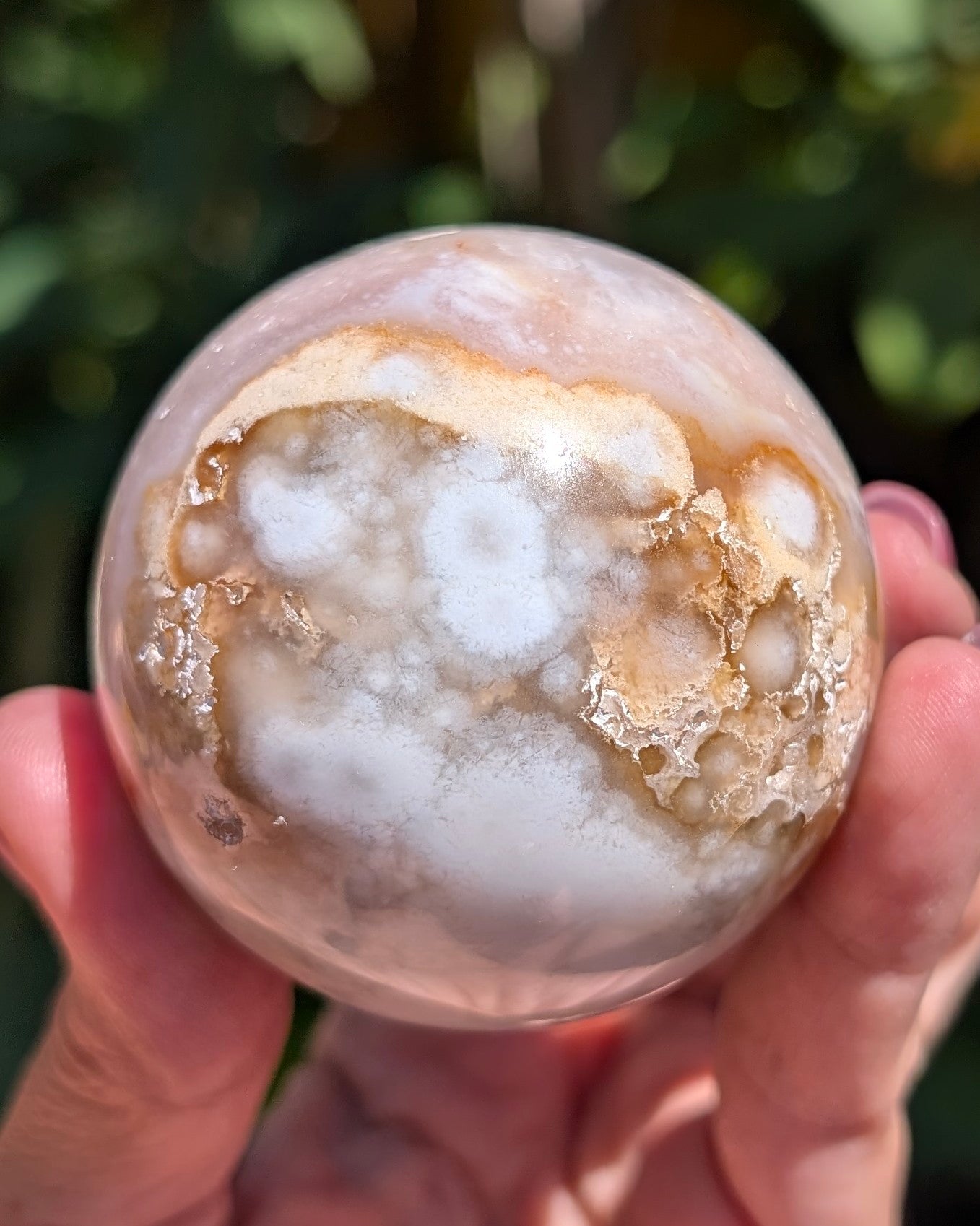 Flower Agate Sphere L