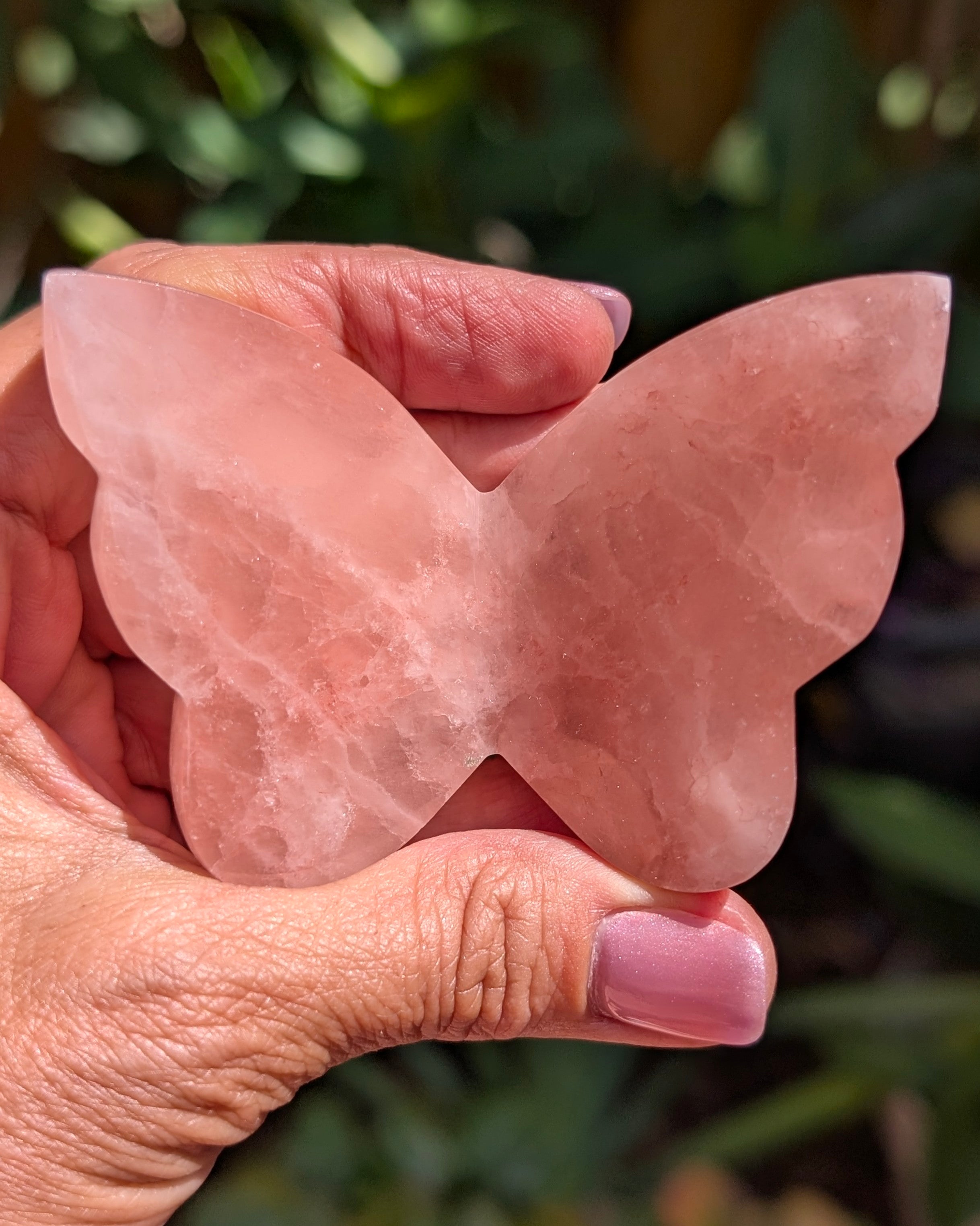 Strawberry Calcite Butterfly Q
