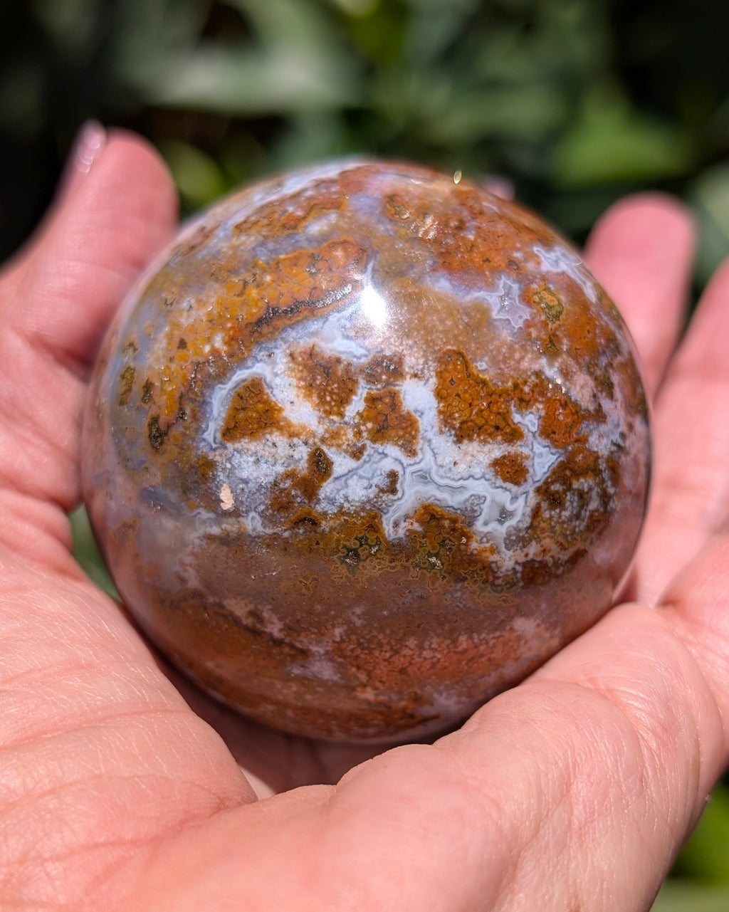 Sea Jasper Sphere - Opt. H