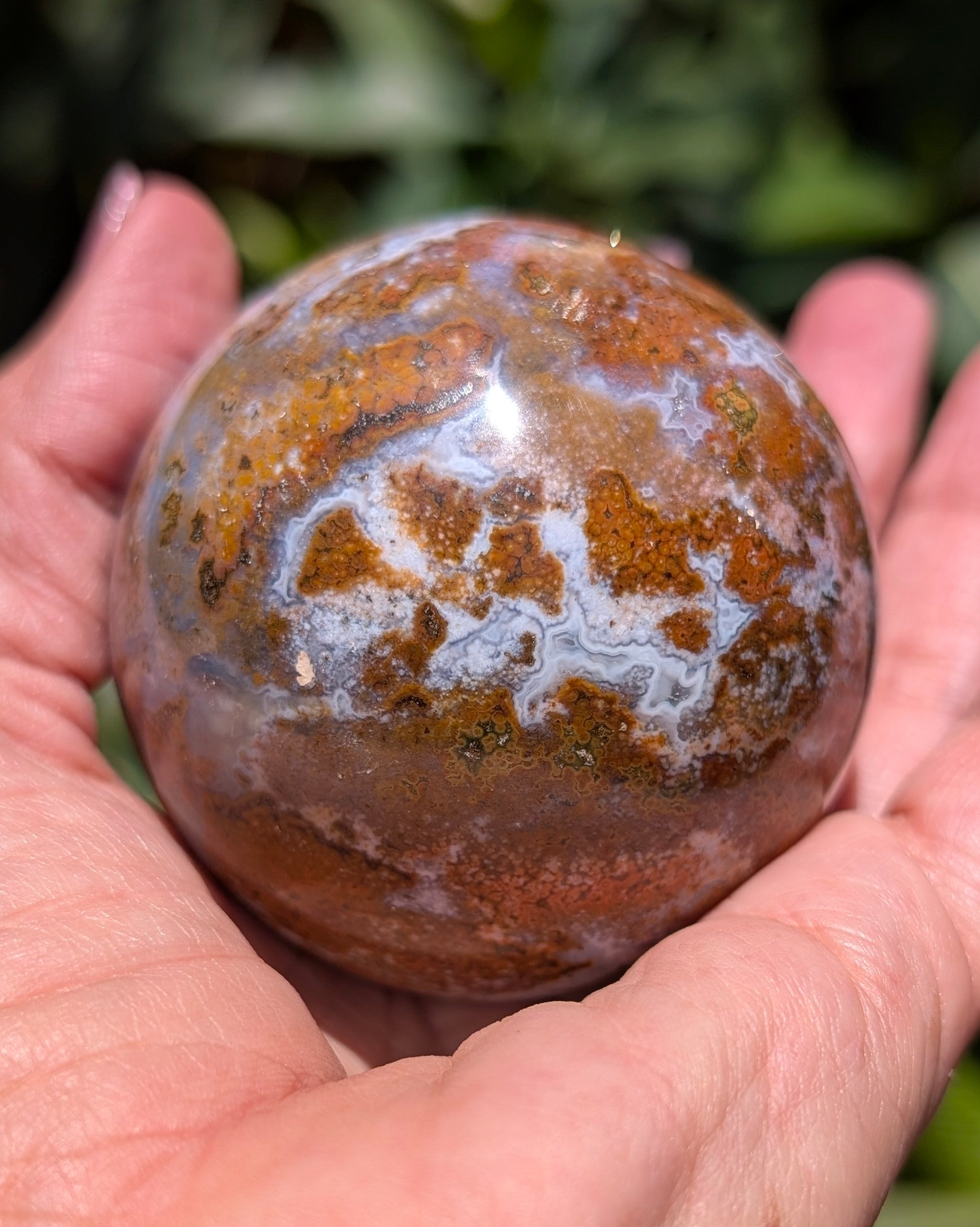 Sea Jasper Sphere - Opt. H
