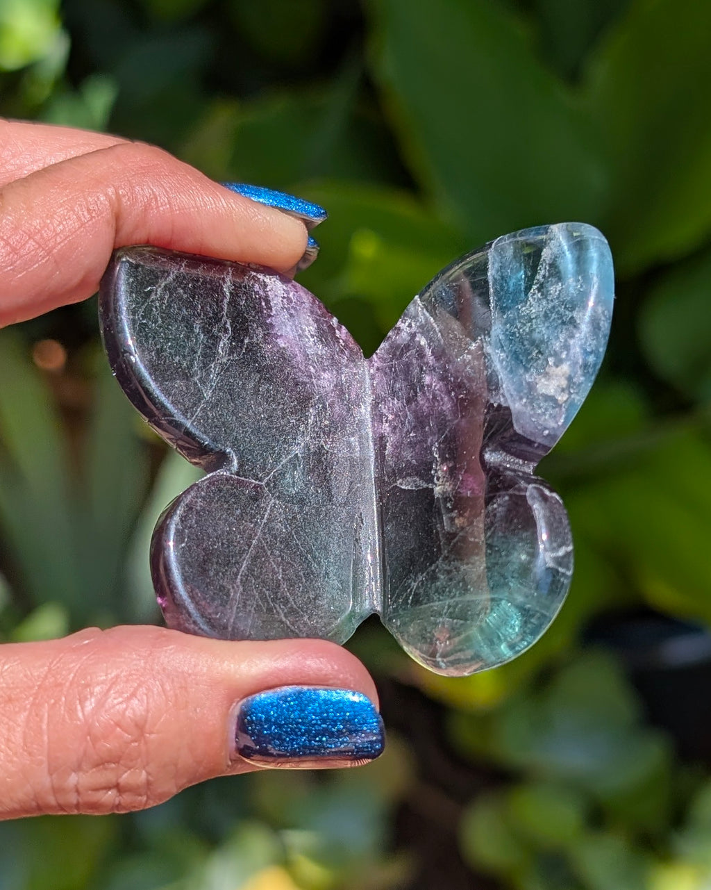 Rainbow Fluorite 3D Butterfly - Opt. Z