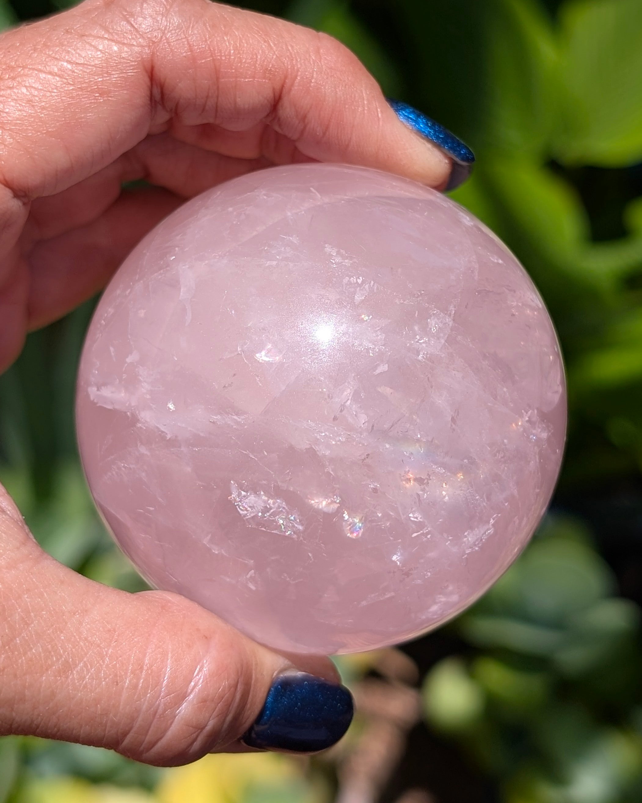 Rose Quartz Sphere - Opt. K