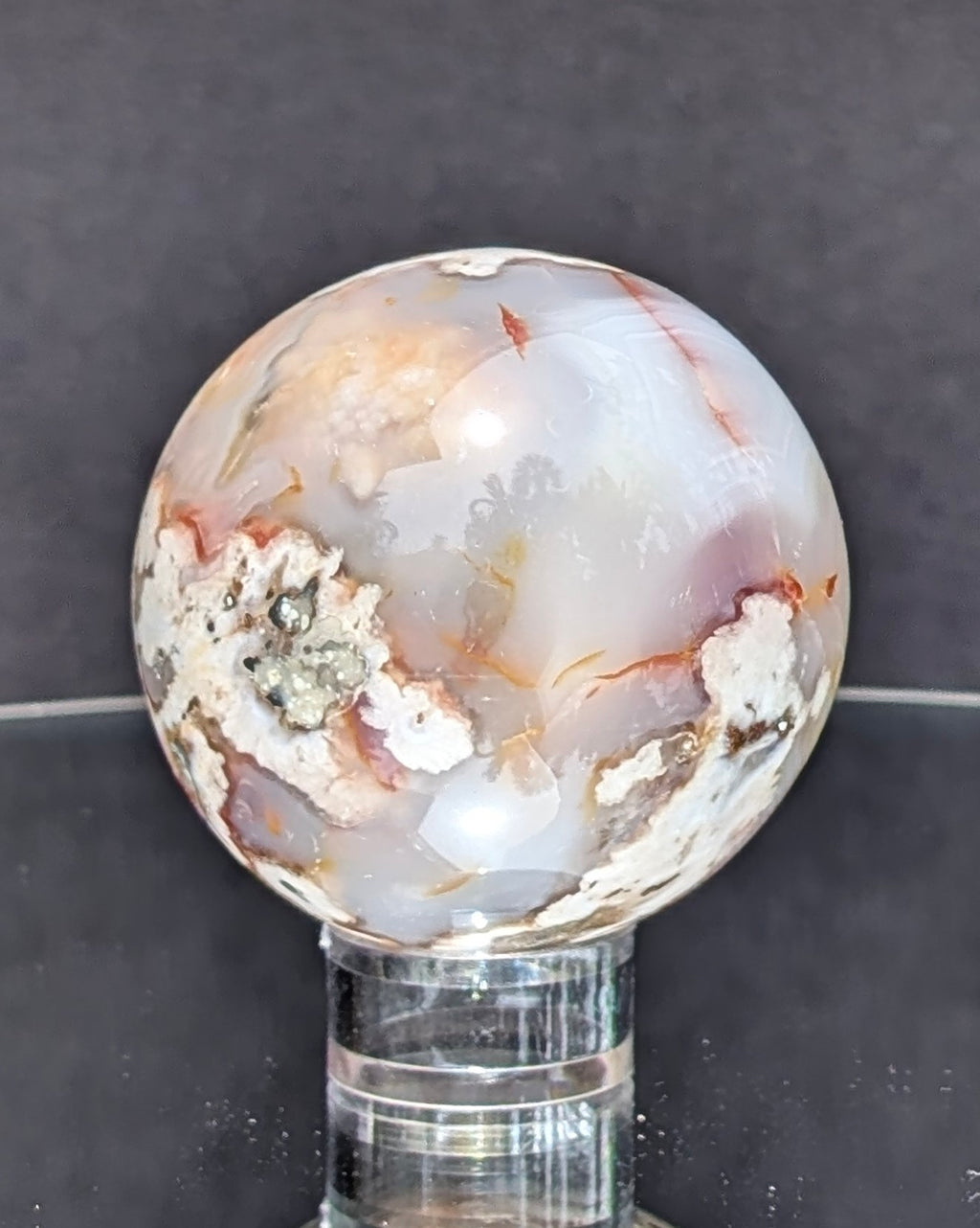 Flower Agate Sphere K