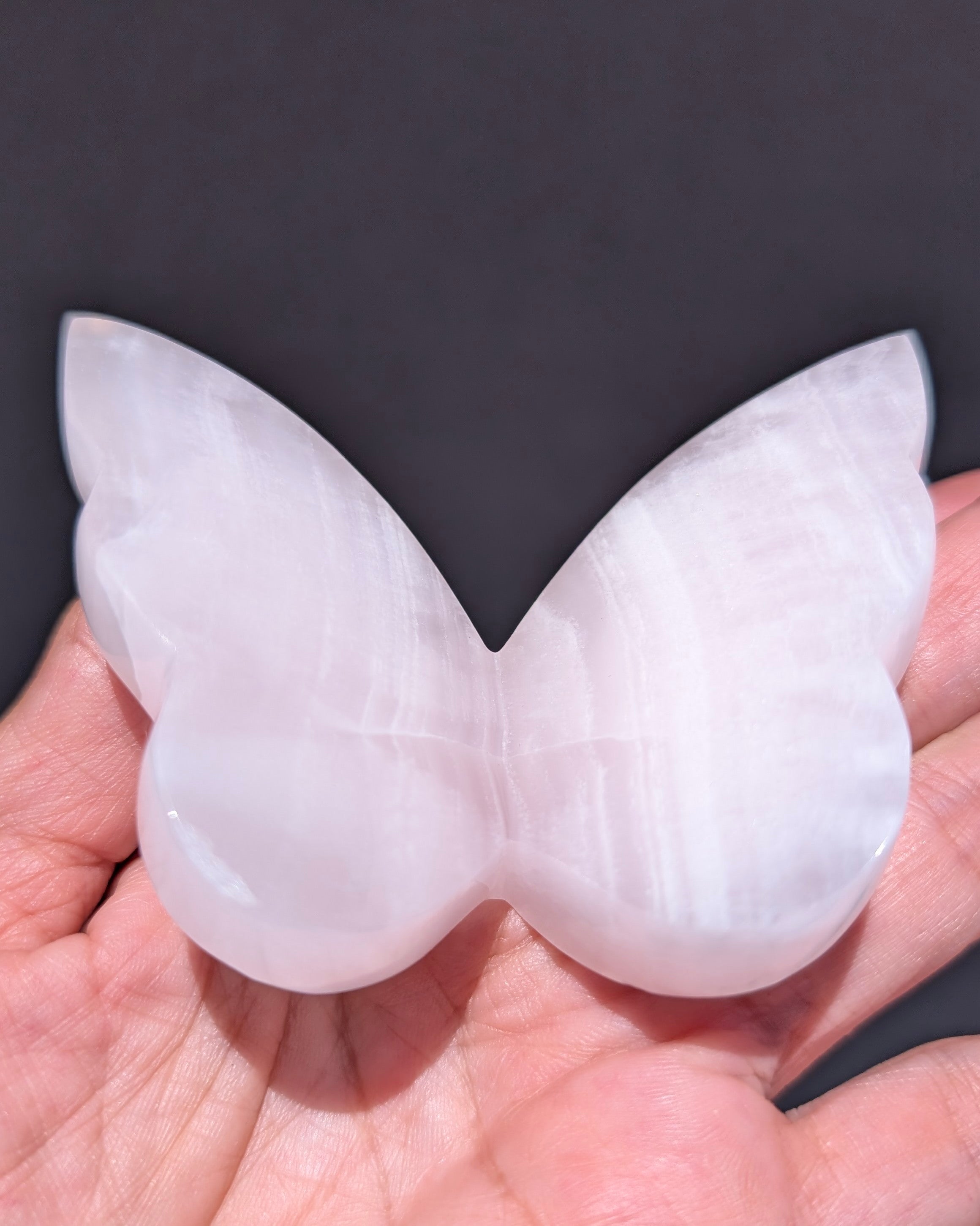 Pink Calcite Butterfly W
