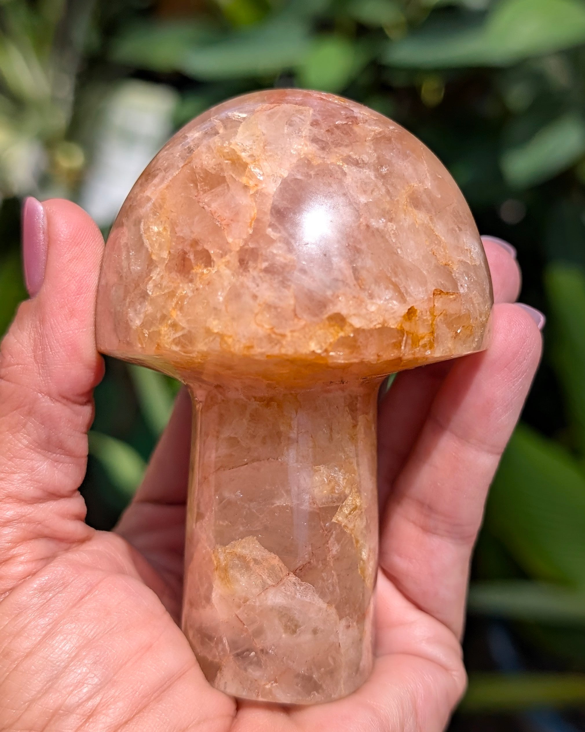 Fire Quartz Mushroom