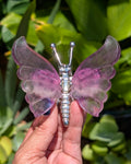 Silver Chrome Butterfly with Amethyst Wings - Opt. E