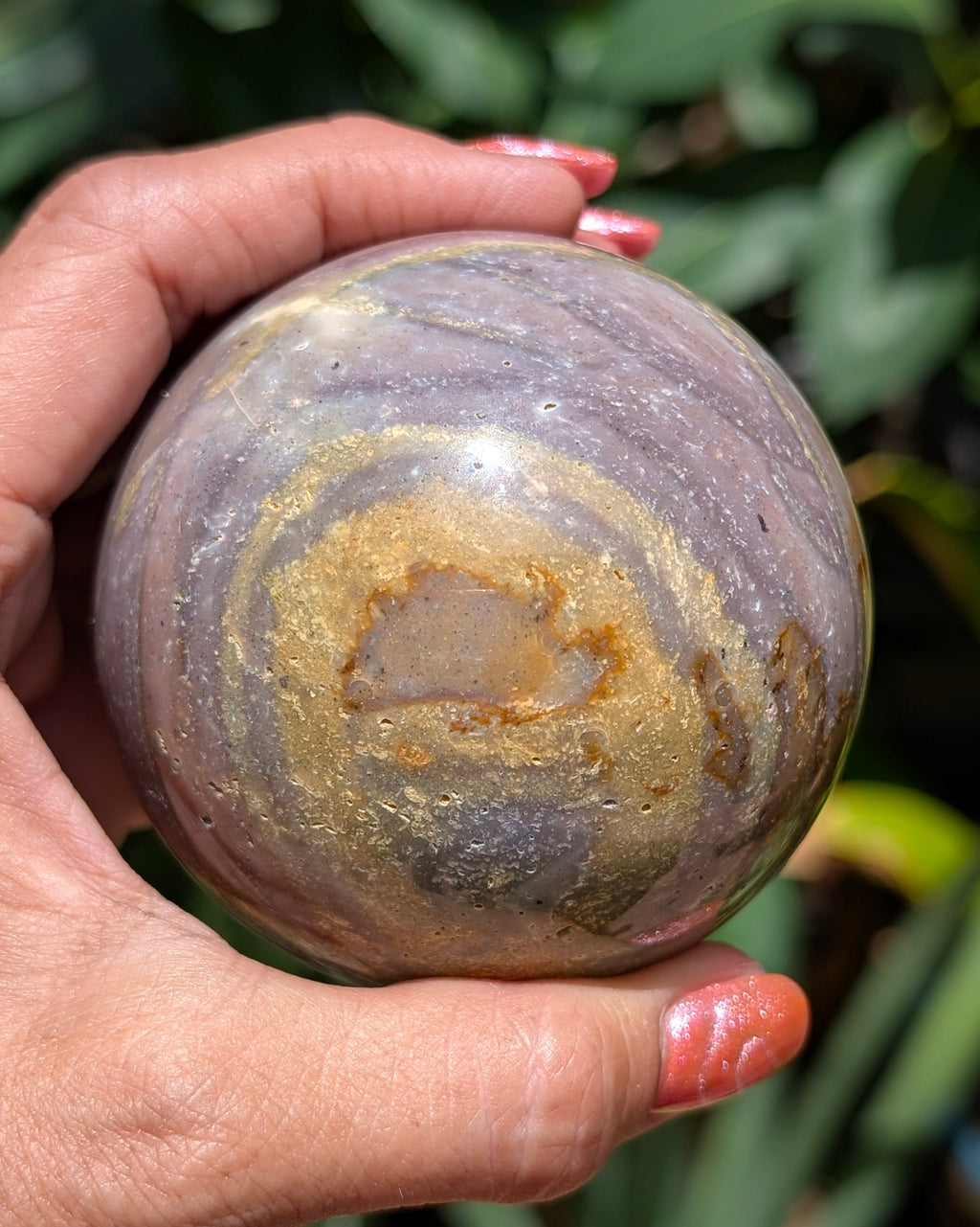 Sea Jasper Sphere - Opt. N