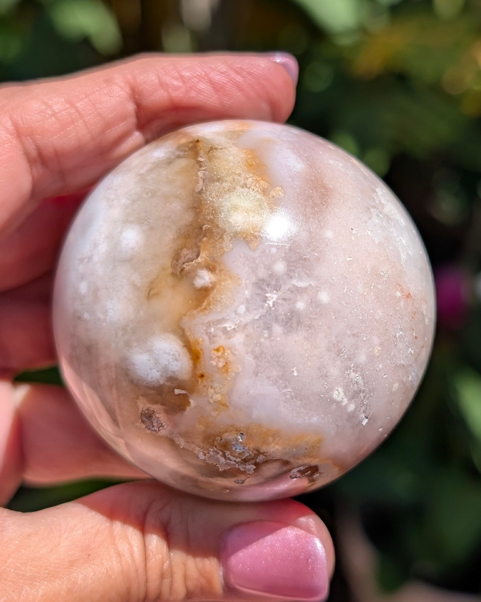 Flower Agate Sphere L