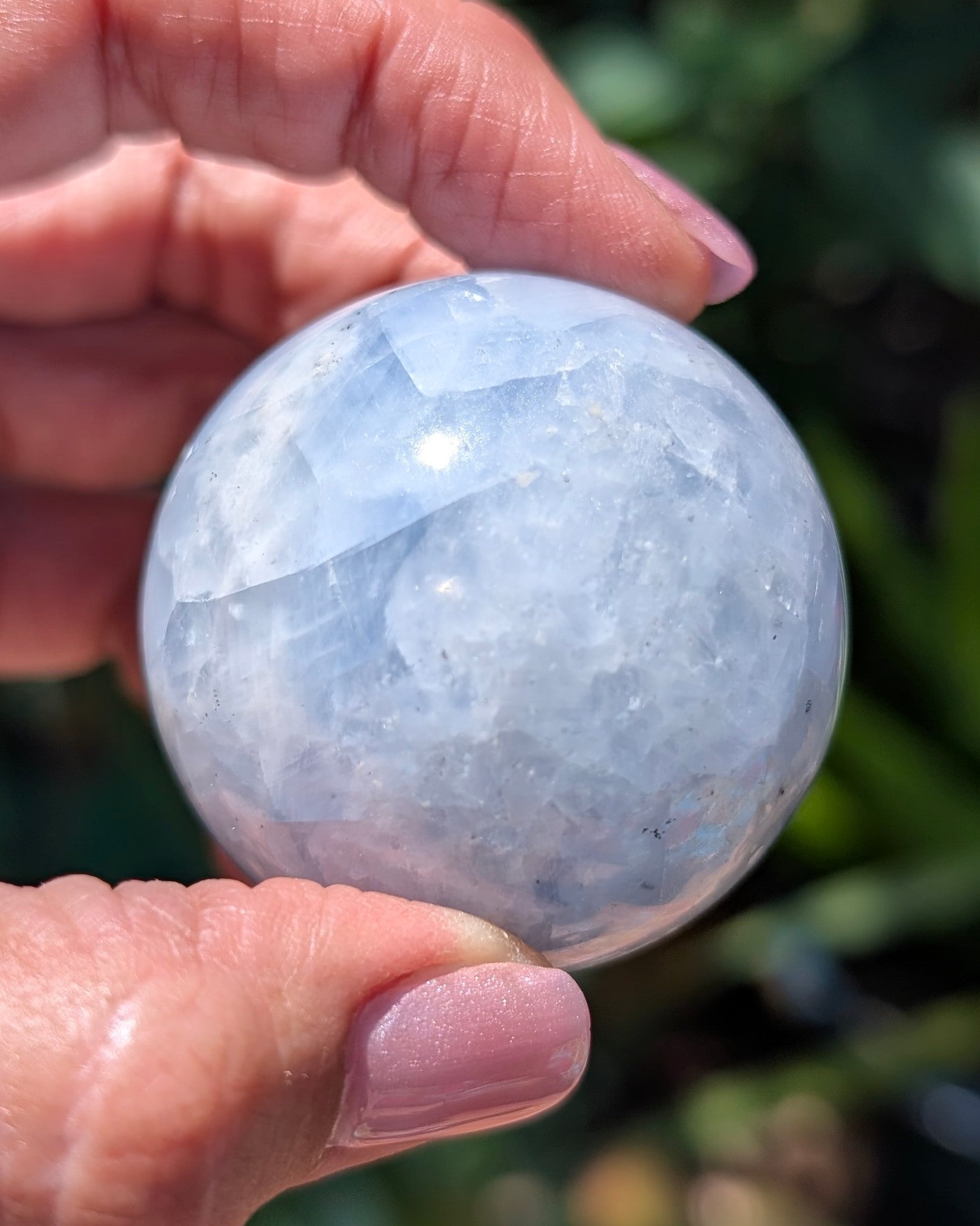 Blue Calcite Sphere D