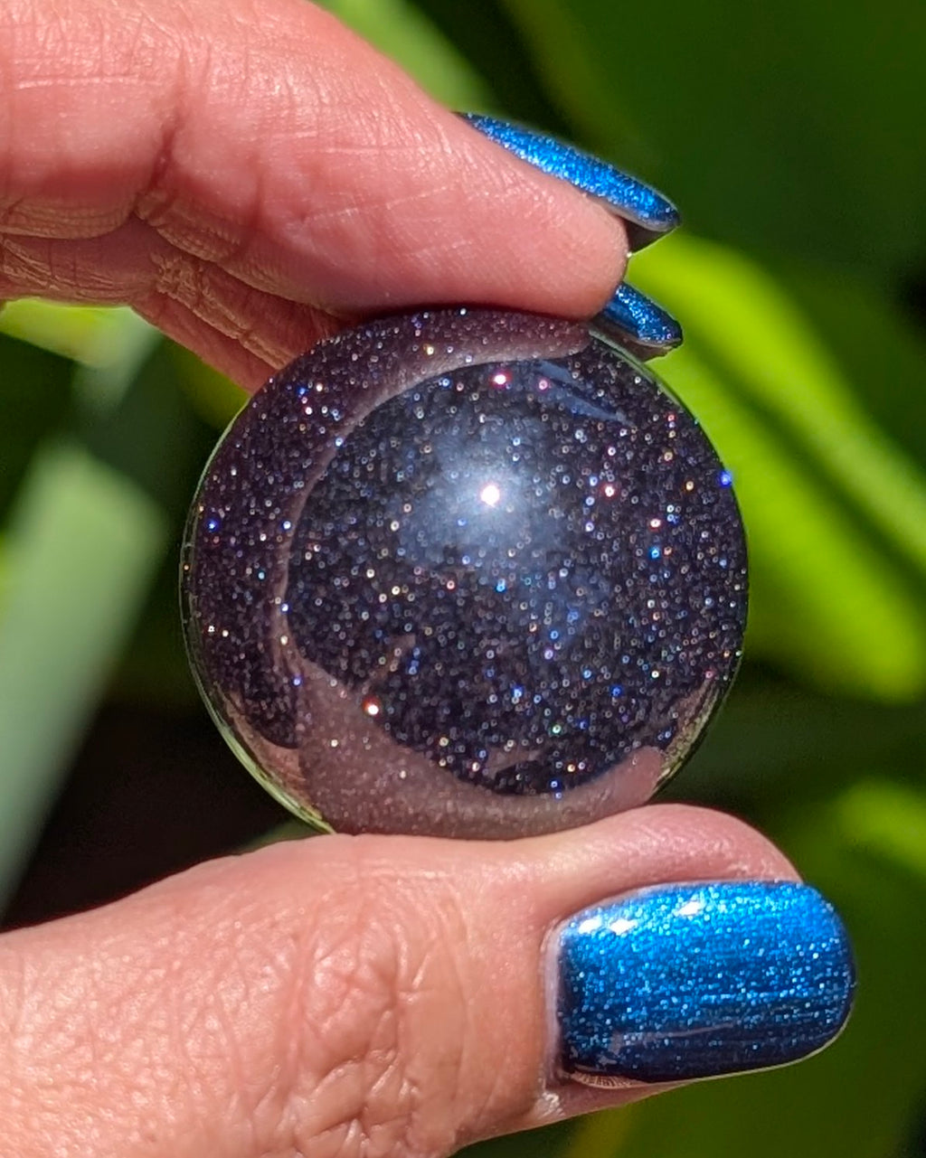 Blue Goldstone Spheres