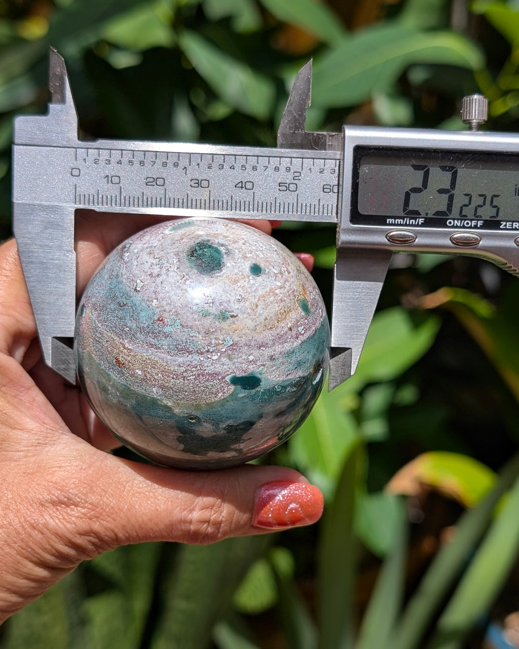 Sea Jasper Sphere - Opt. G
