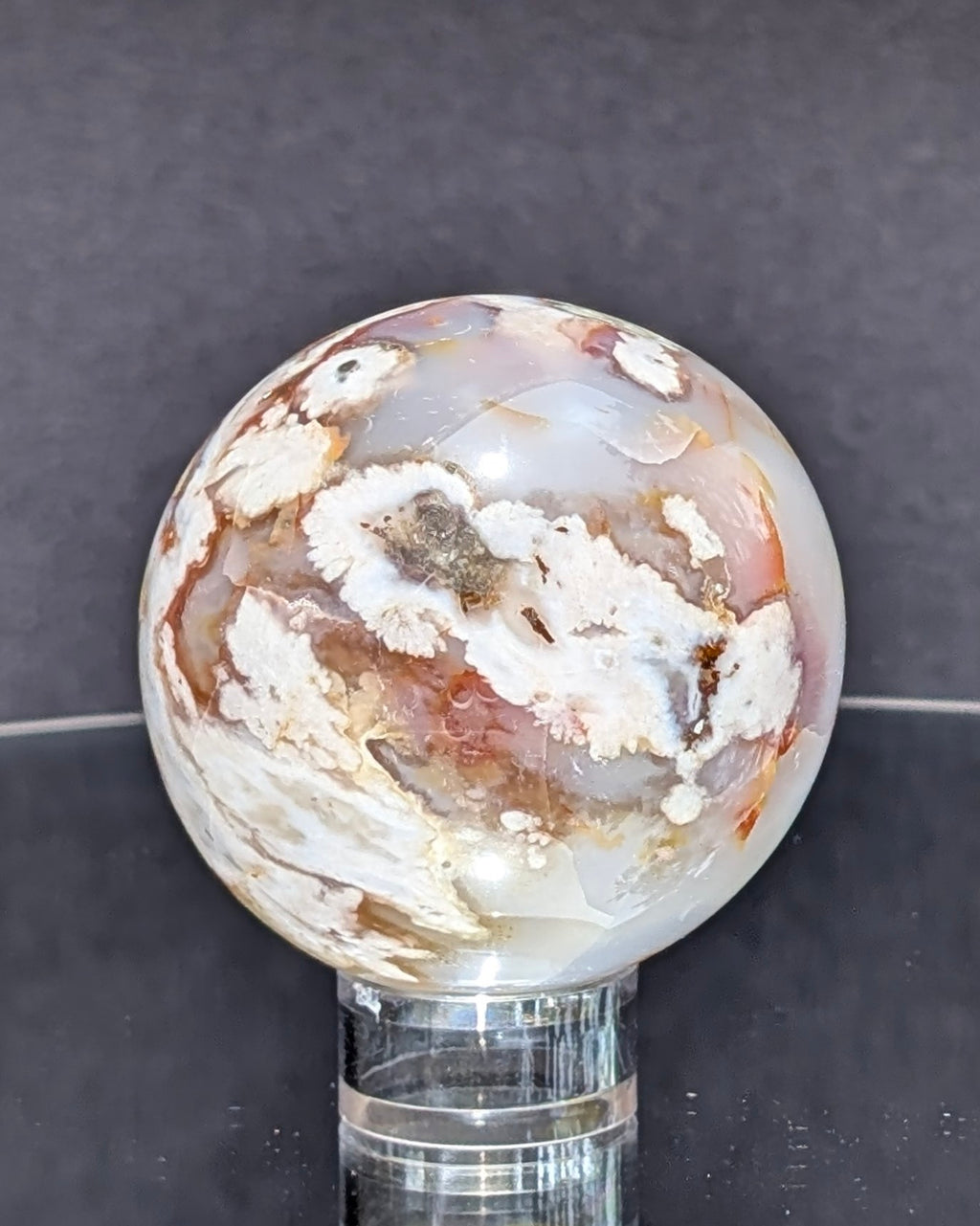Flower Agate Sphere K