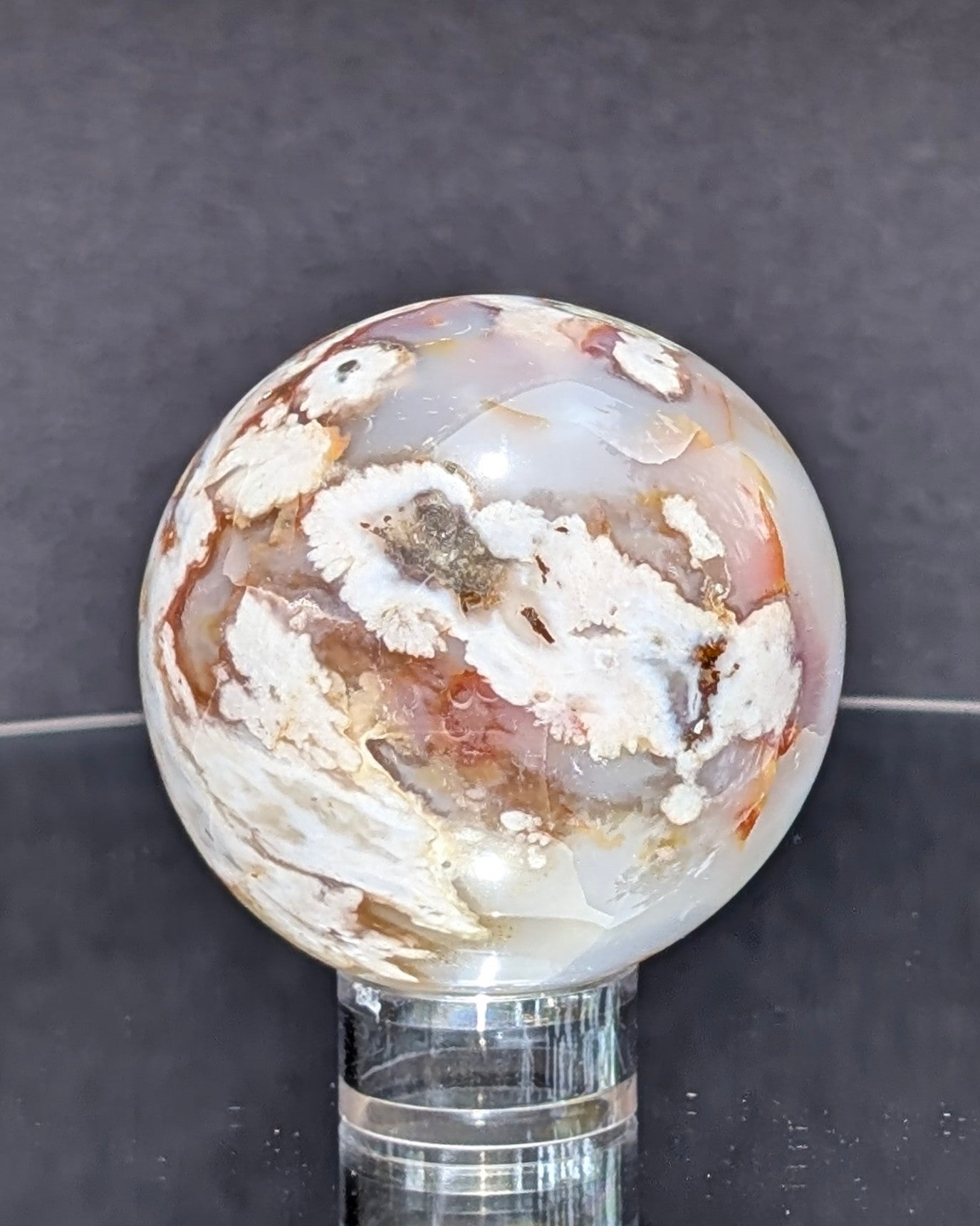 Flower Agate Sphere K