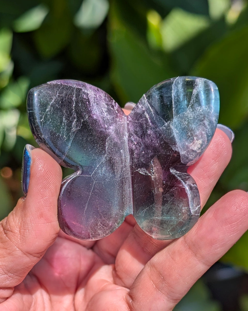 Rainbow Fluorite 3D Butterfly - Opt. Z