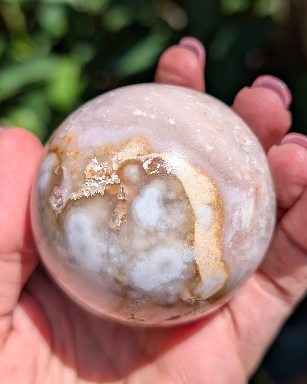 Flower Agate Sphere L