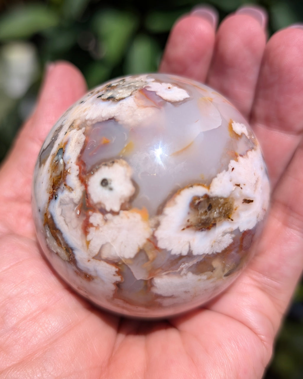 Flower Agate Sphere K