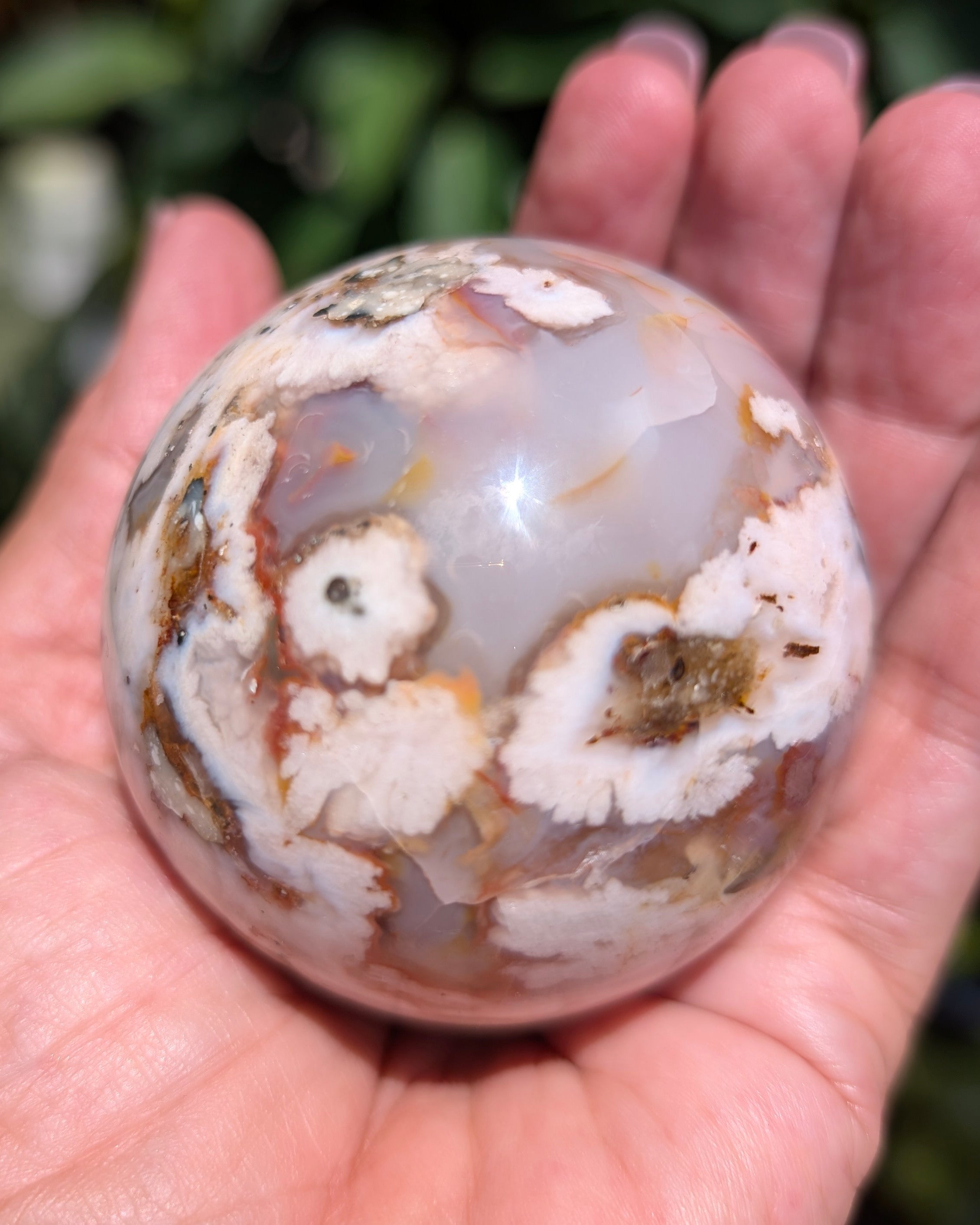 Flower Agate Sphere K