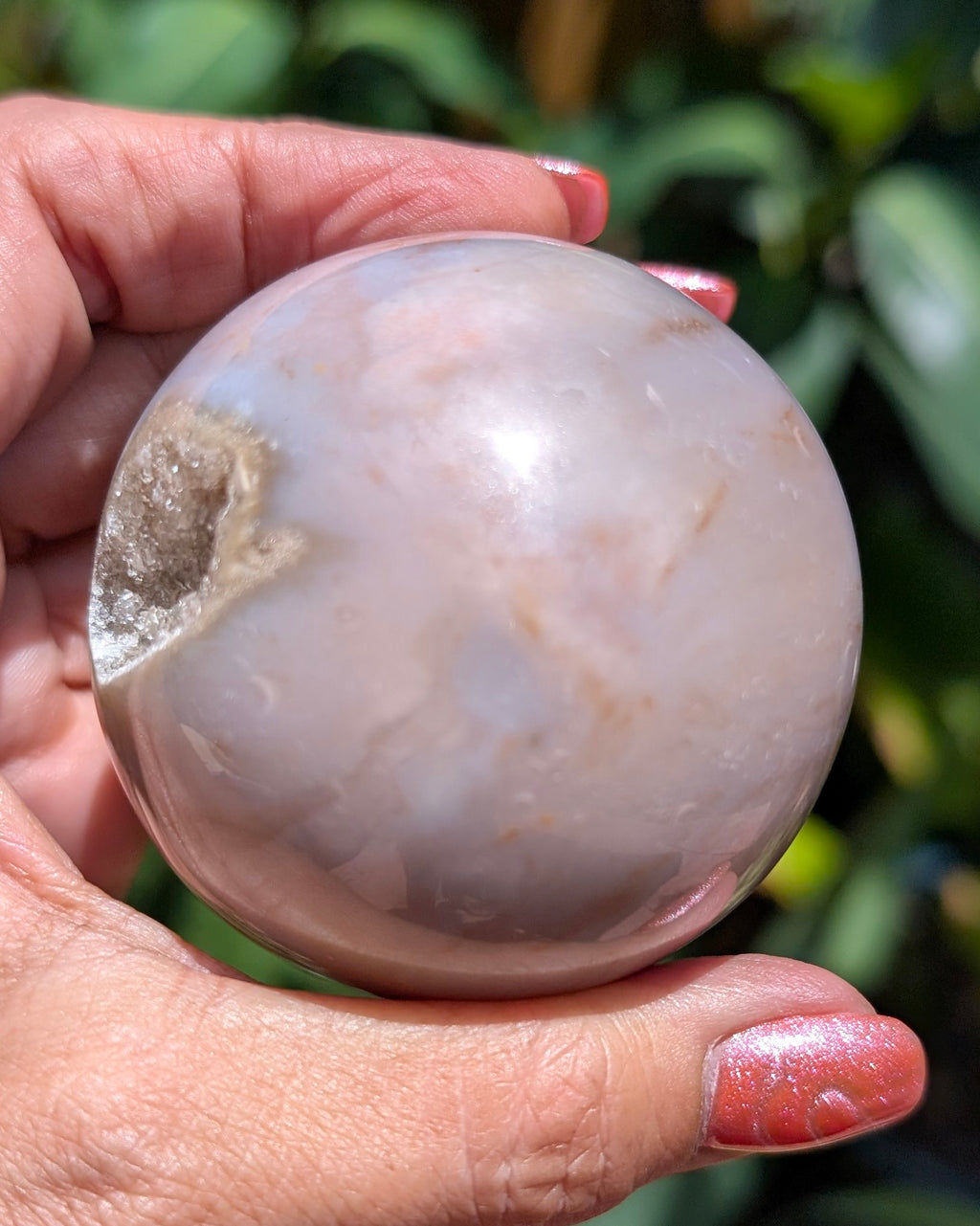 Sea Jasper Sphere - Opt. R