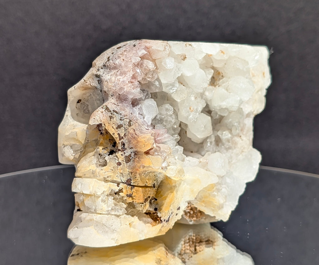 Quartz Skull with Feather Headdress A