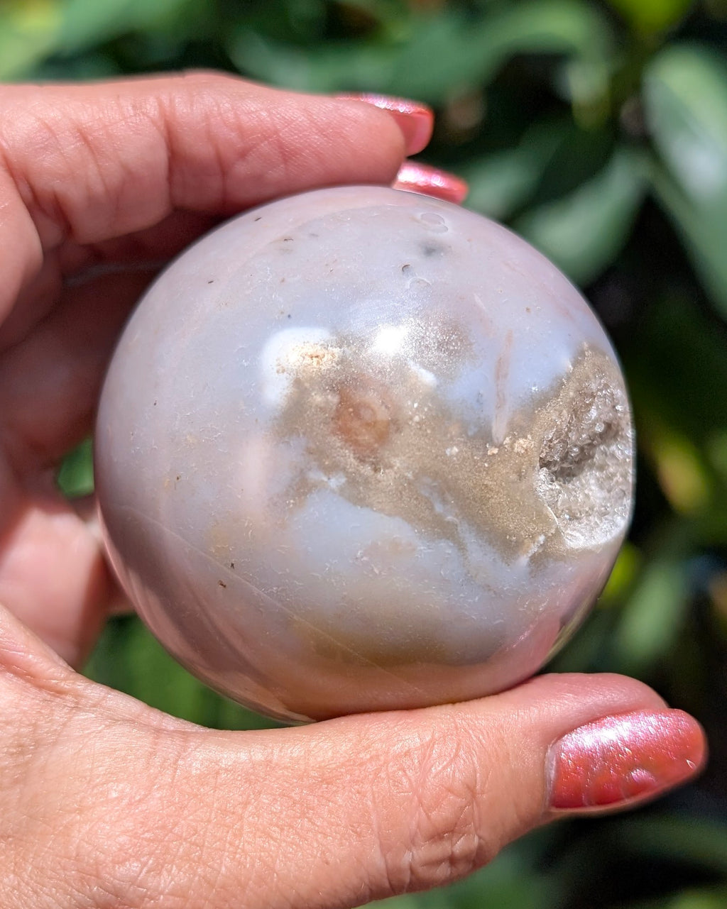 Sea Jasper Sphere - Opt. R