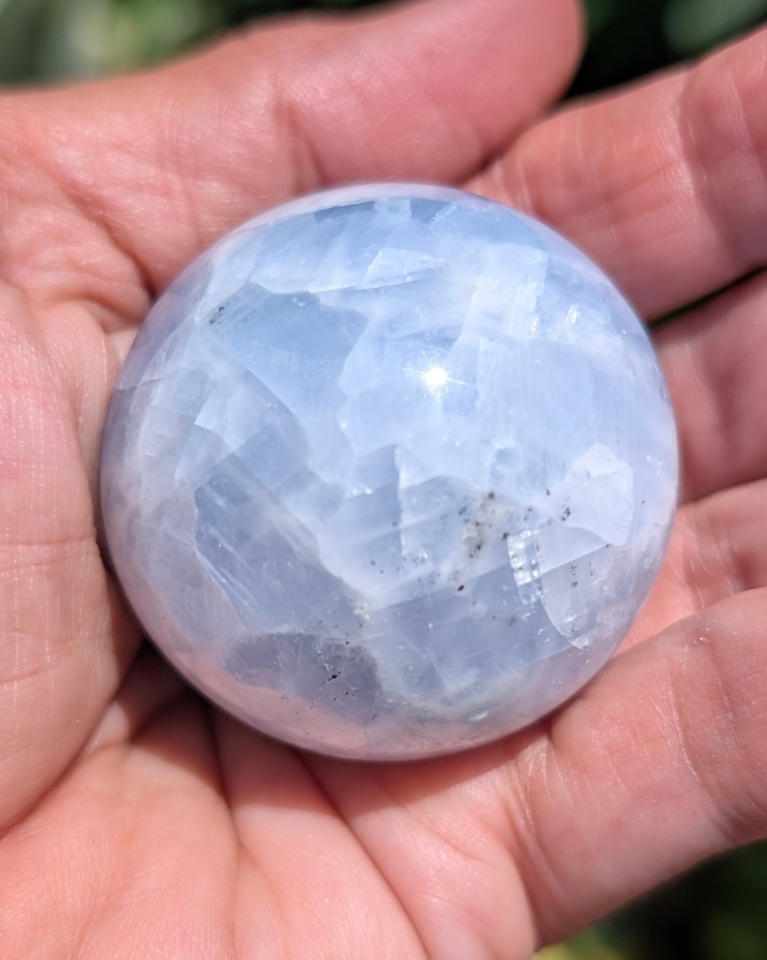 Blue Calcite Sphere G