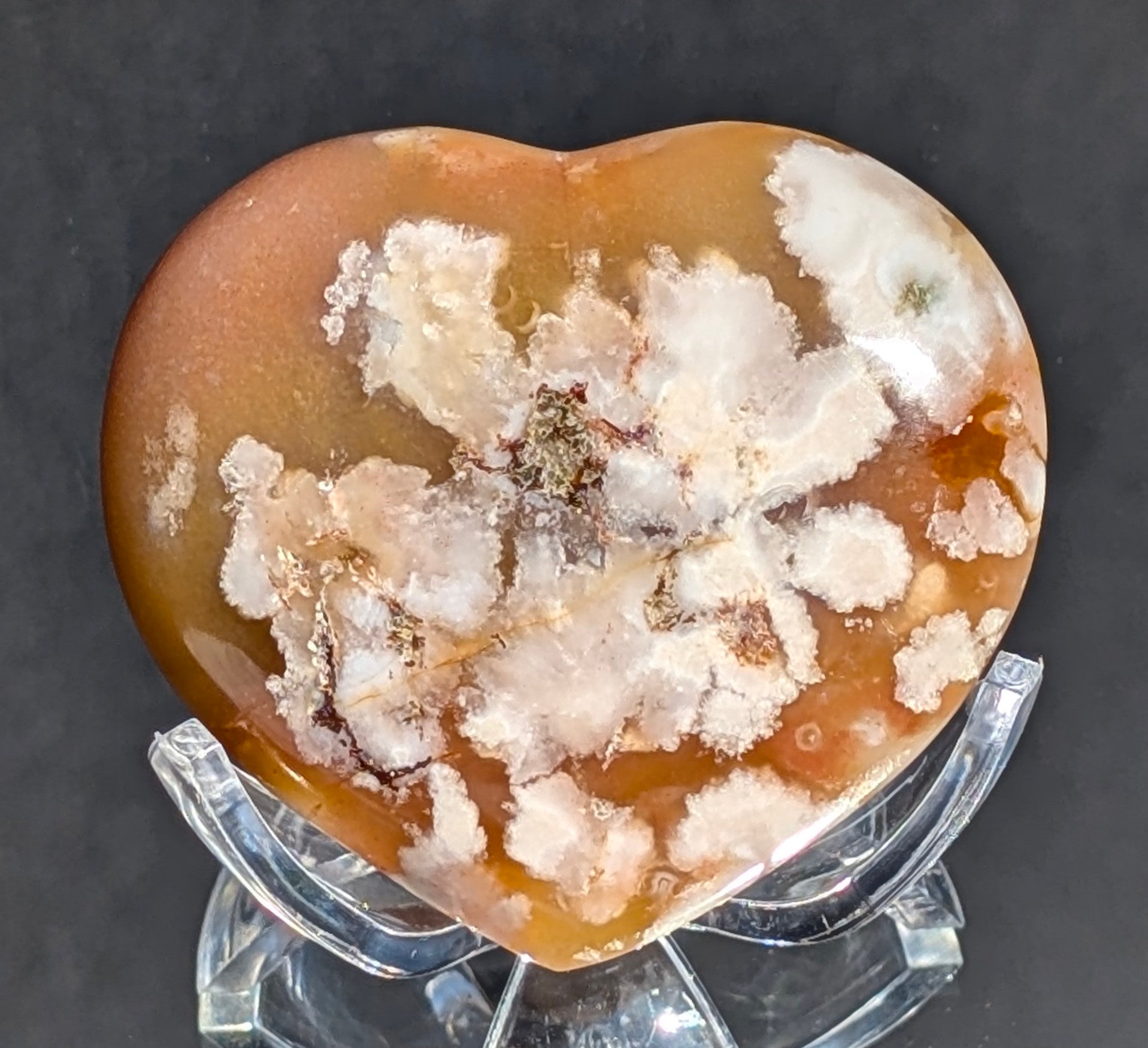 Flower Agate Heart J