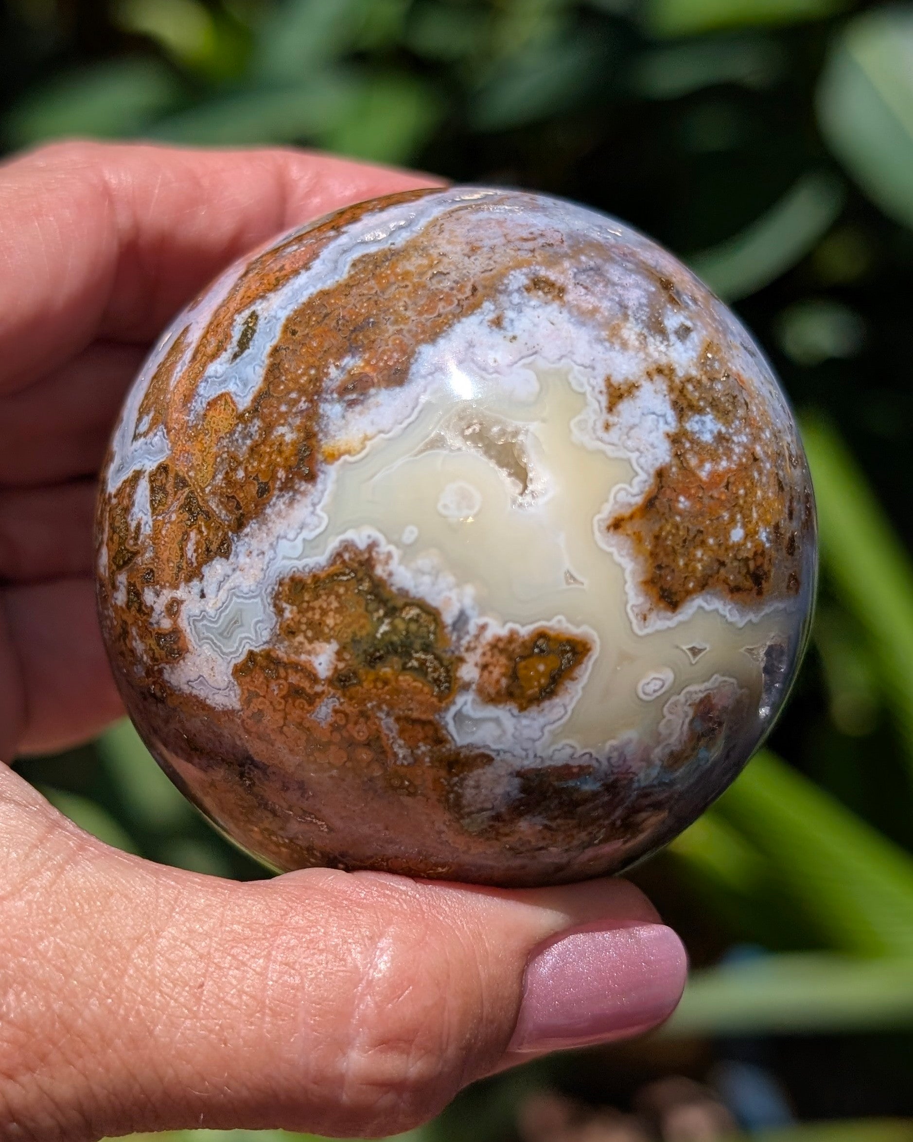 Sea Jasper Sphere - Opt. H