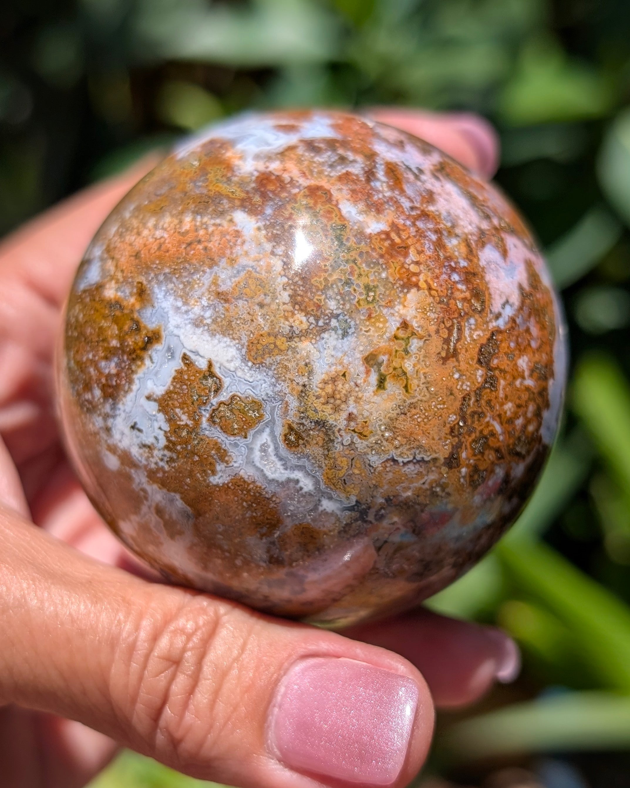Sea Jasper Sphere - Opt. H