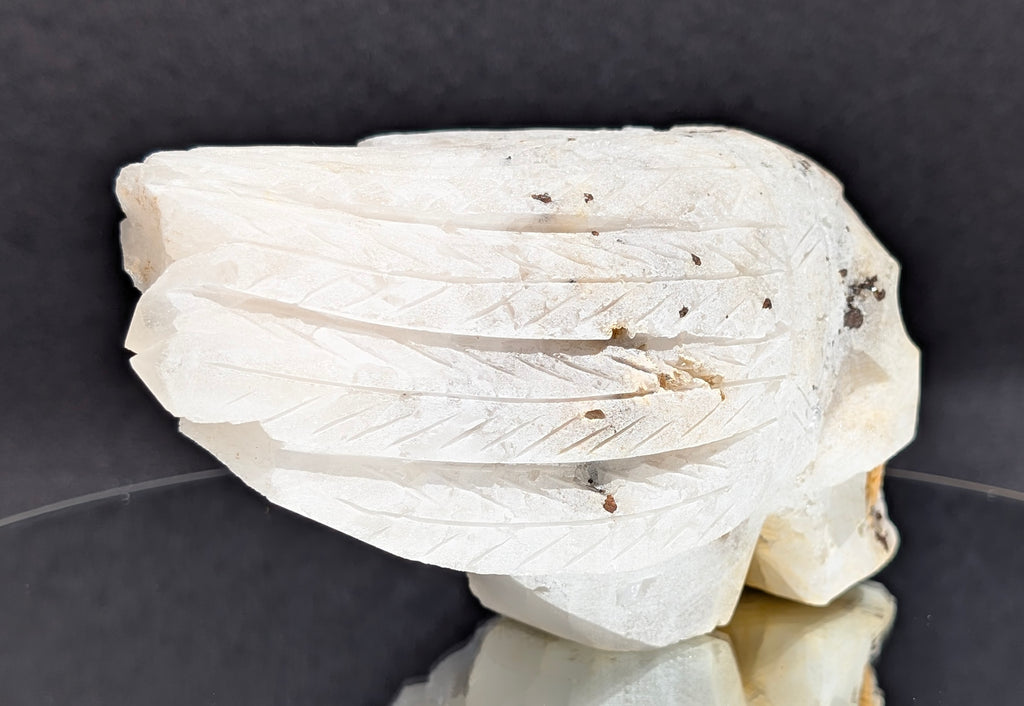 Quartz Skull with Feather Headdress A