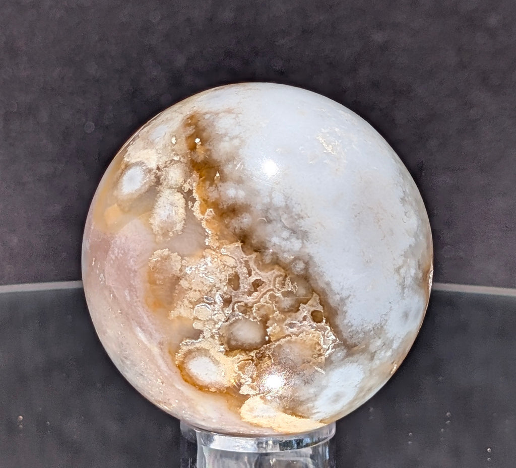 Flower Agate Sphere L