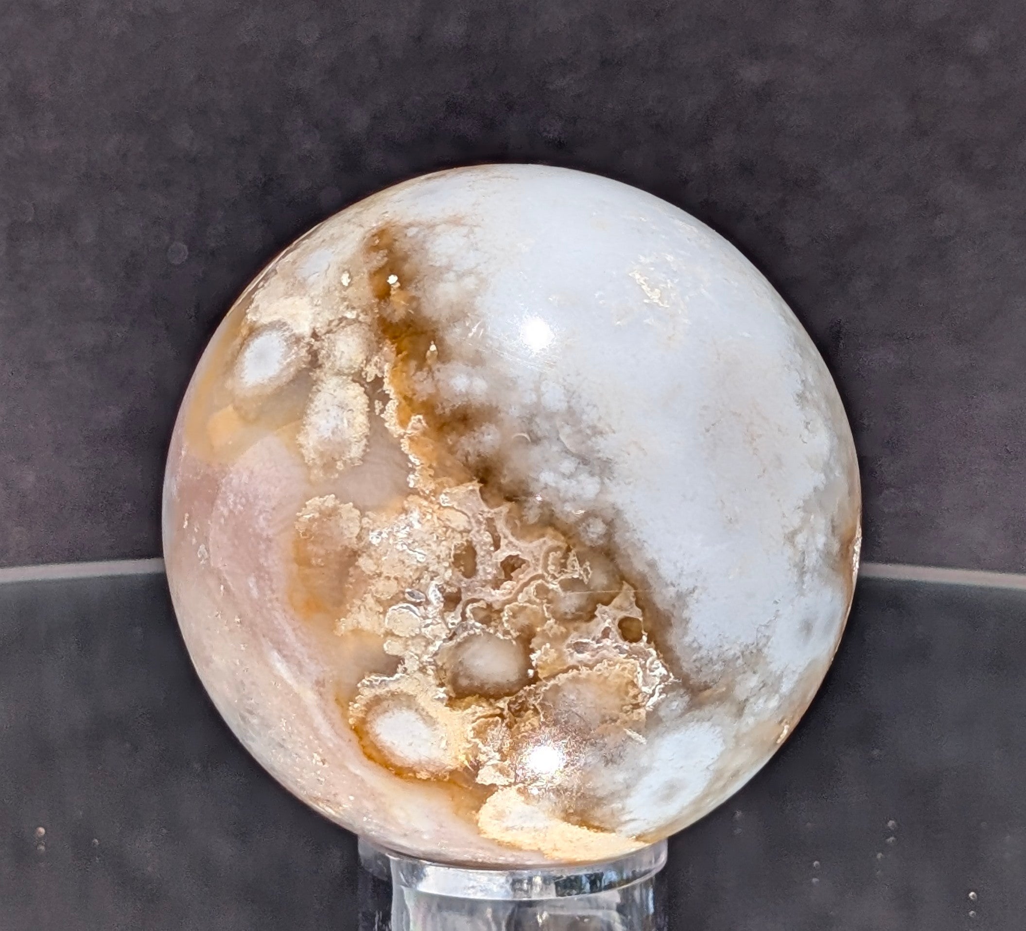 Flower Agate Sphere L